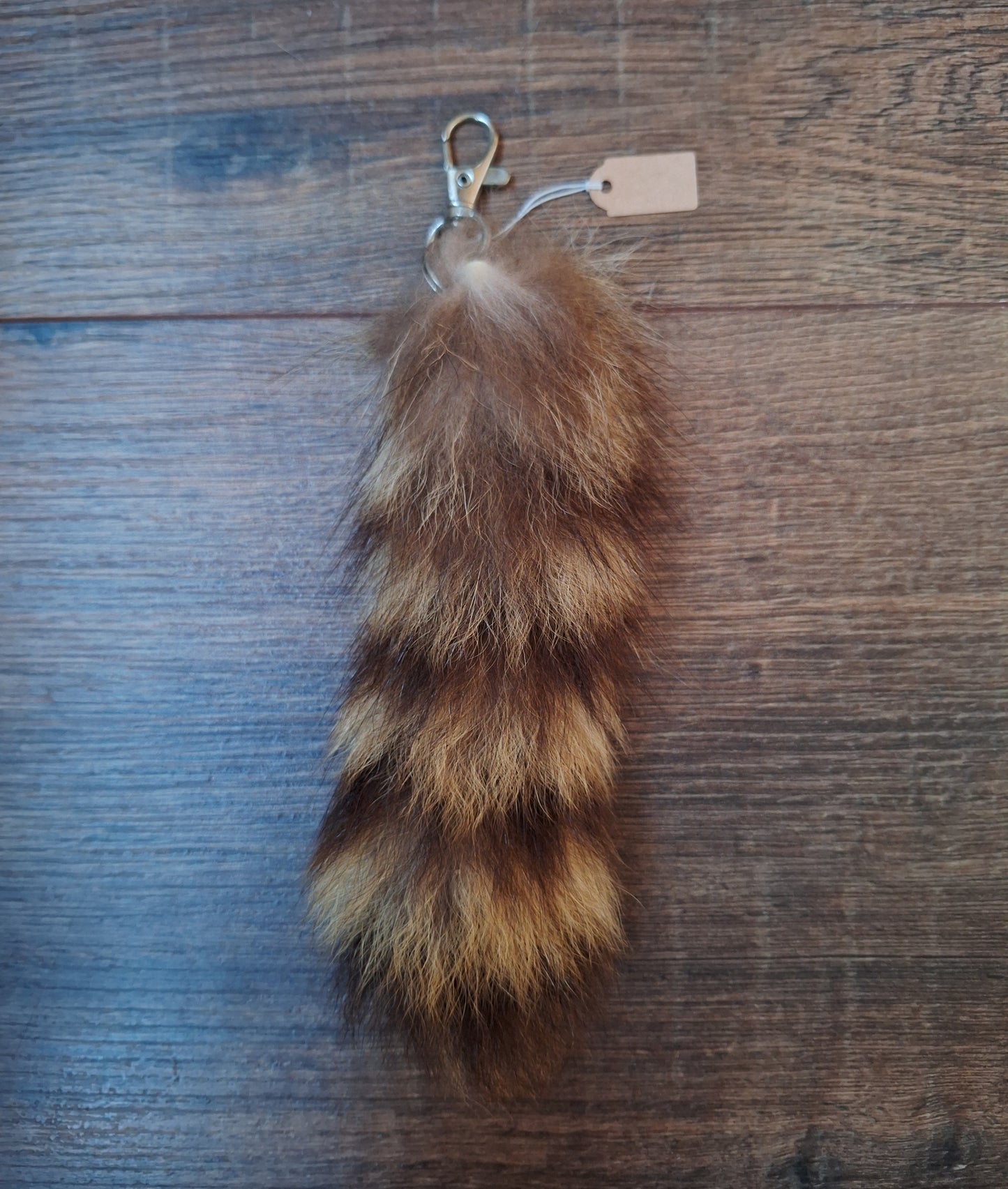 Raccoon tail keychains