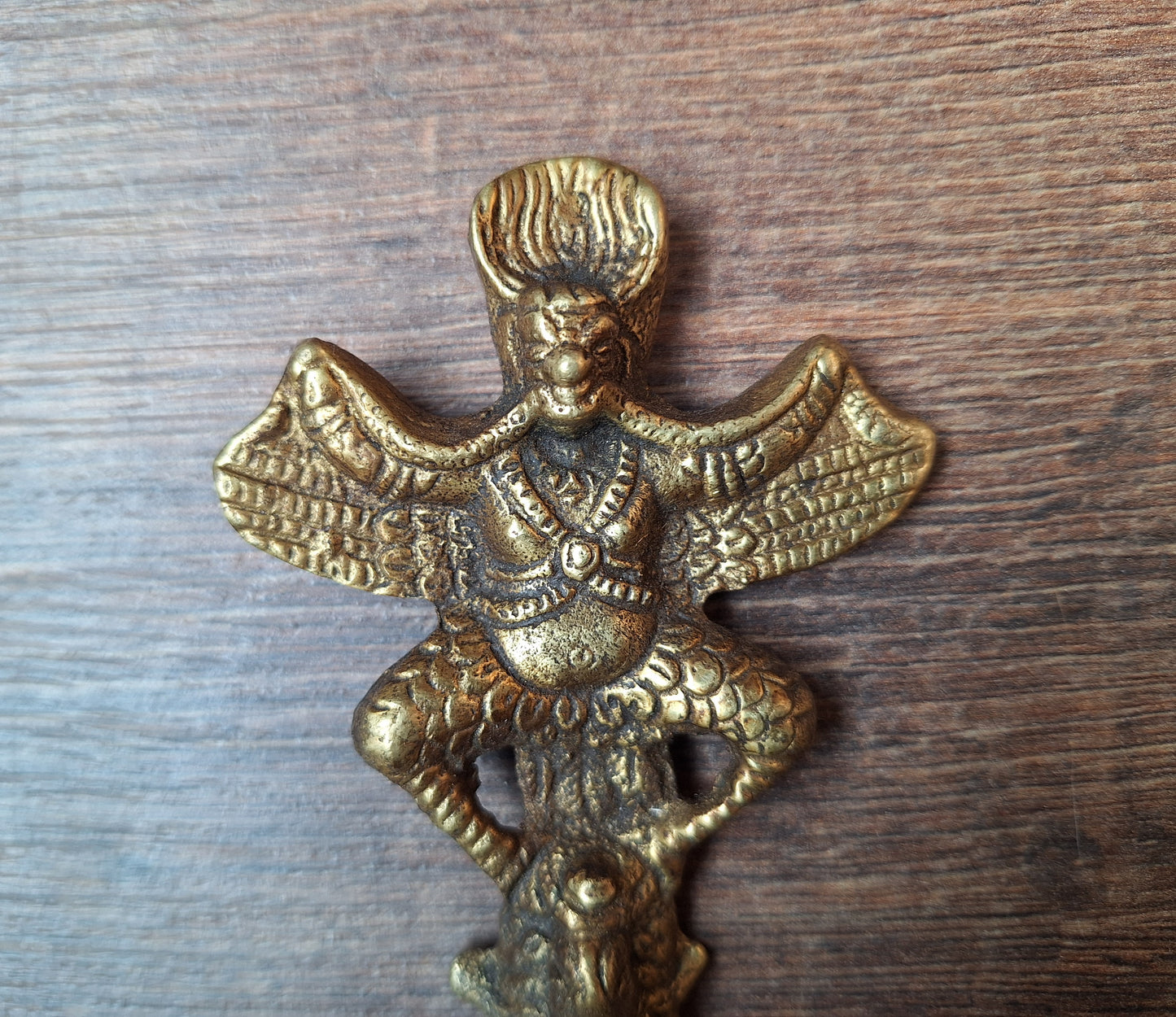 Vintage brass Garuda phurba #3