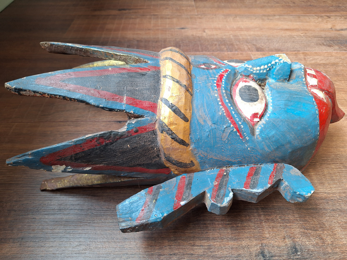 Vintage wooden Kali mask