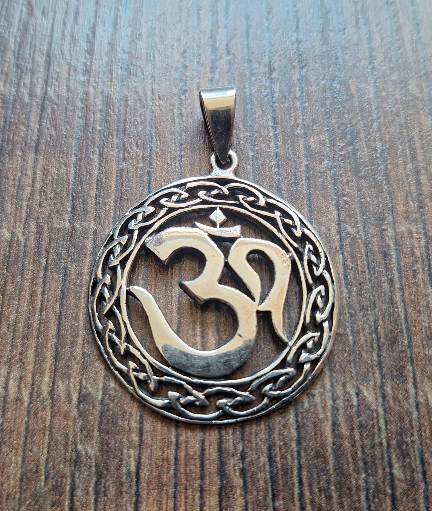 Silver pendant Aum