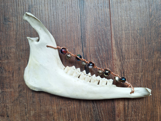 Roe deer jawbone rattle