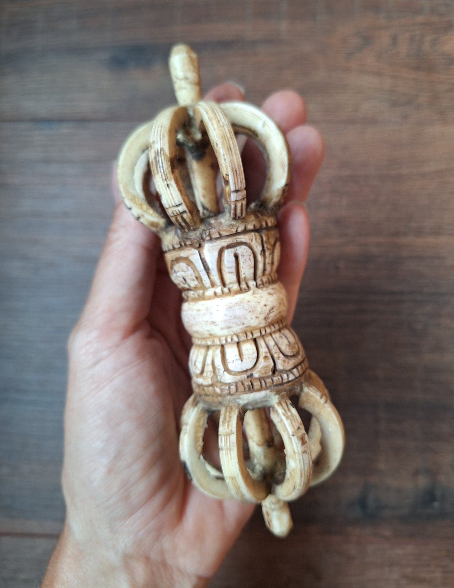 Vintage bone carved dorje