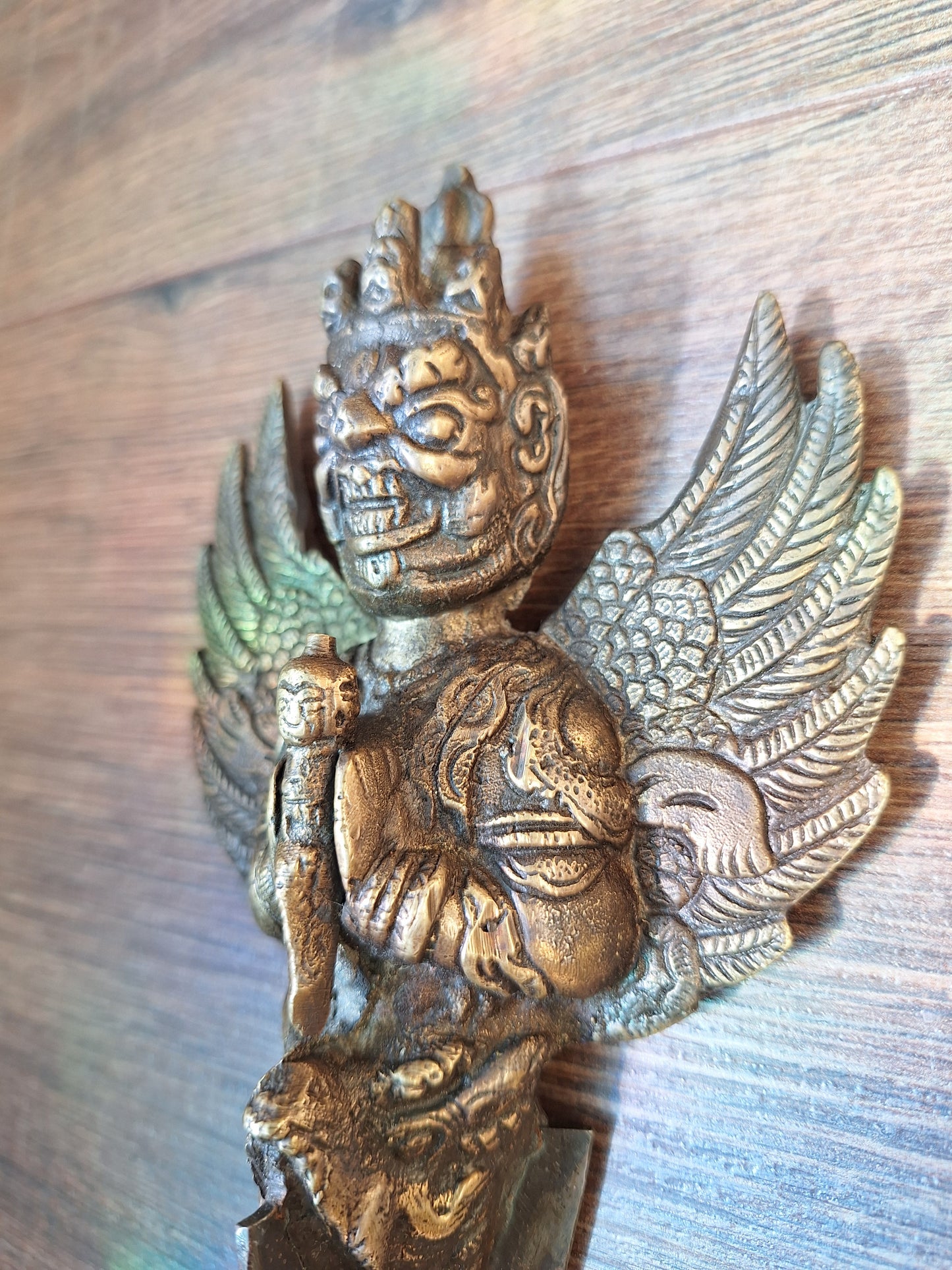 Vintage bronze and iron Vajrakilaya phurba