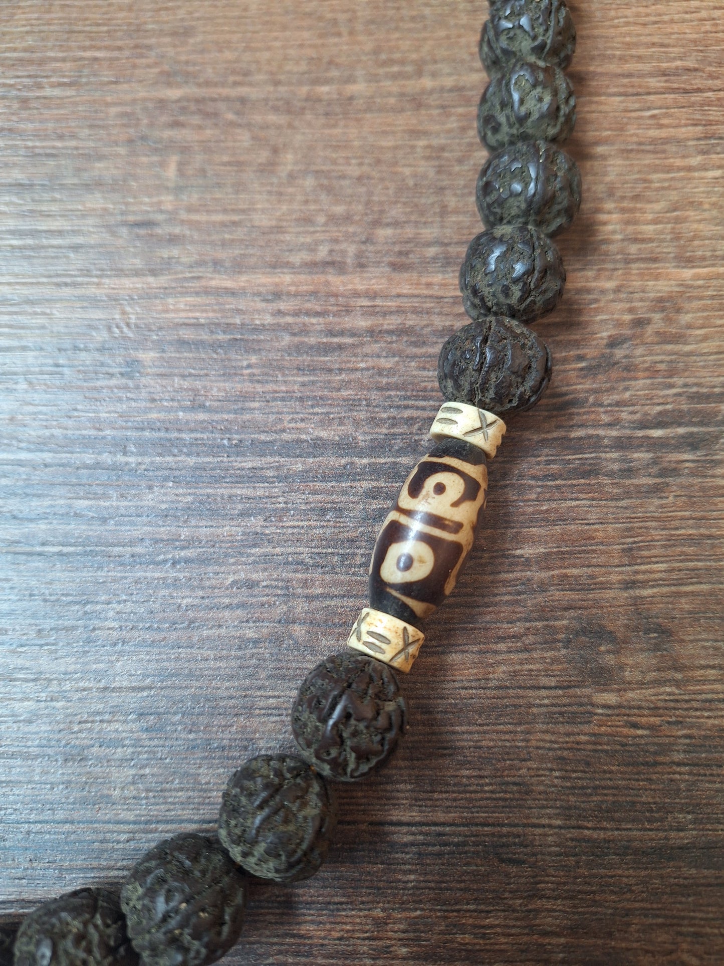Vintage Nepalese rudraksha mala #22