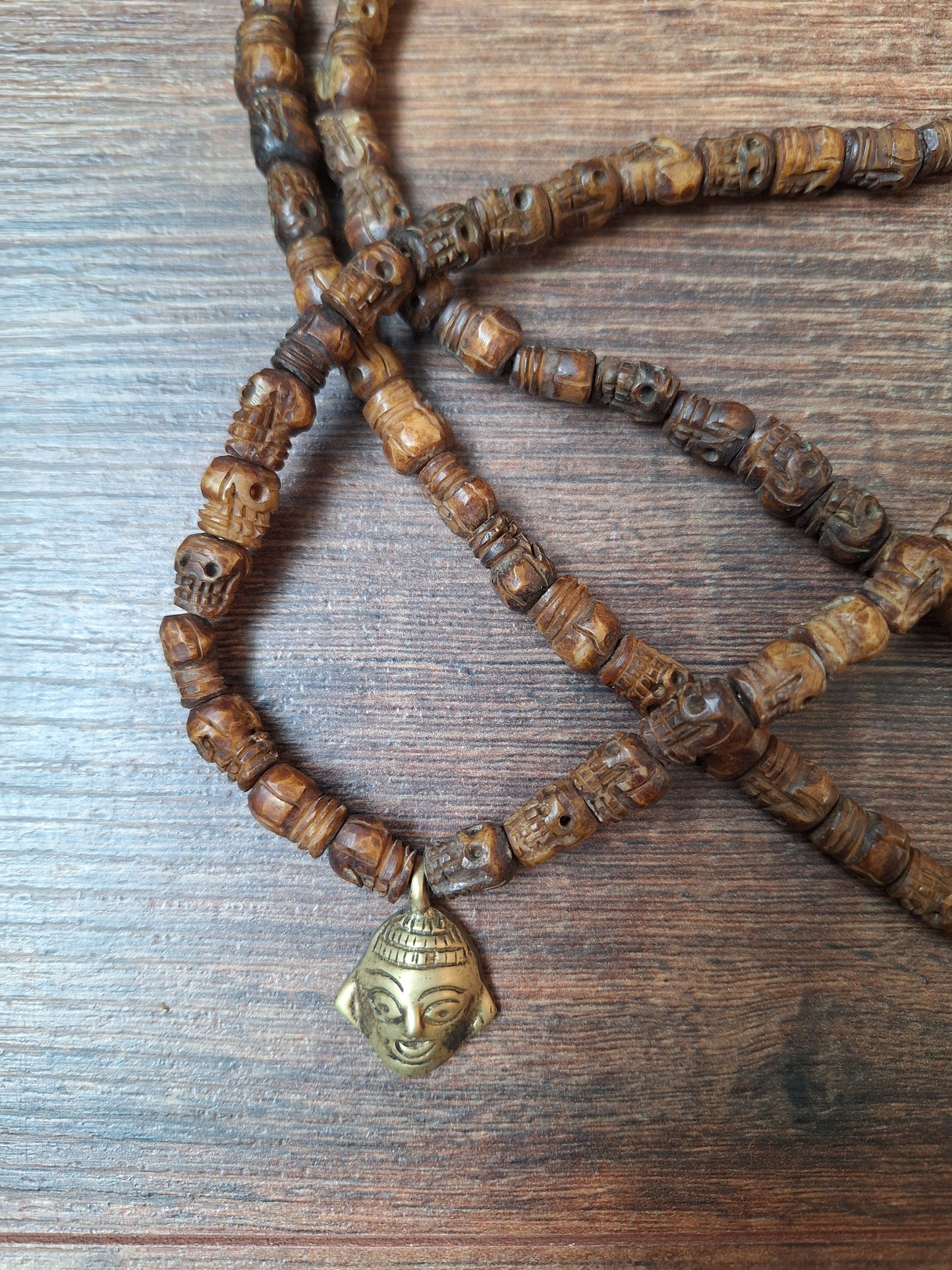 Vintage Nepalese yak bone skull mala