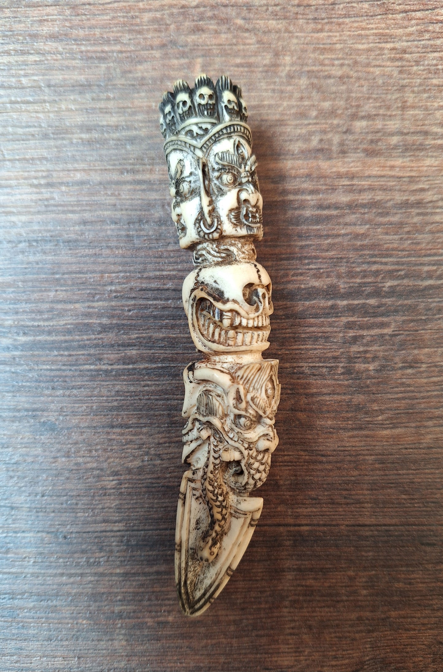 Vintage antler carved phurba