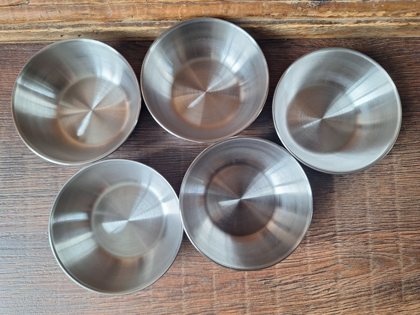 Stainless steel offering bowl, silver color