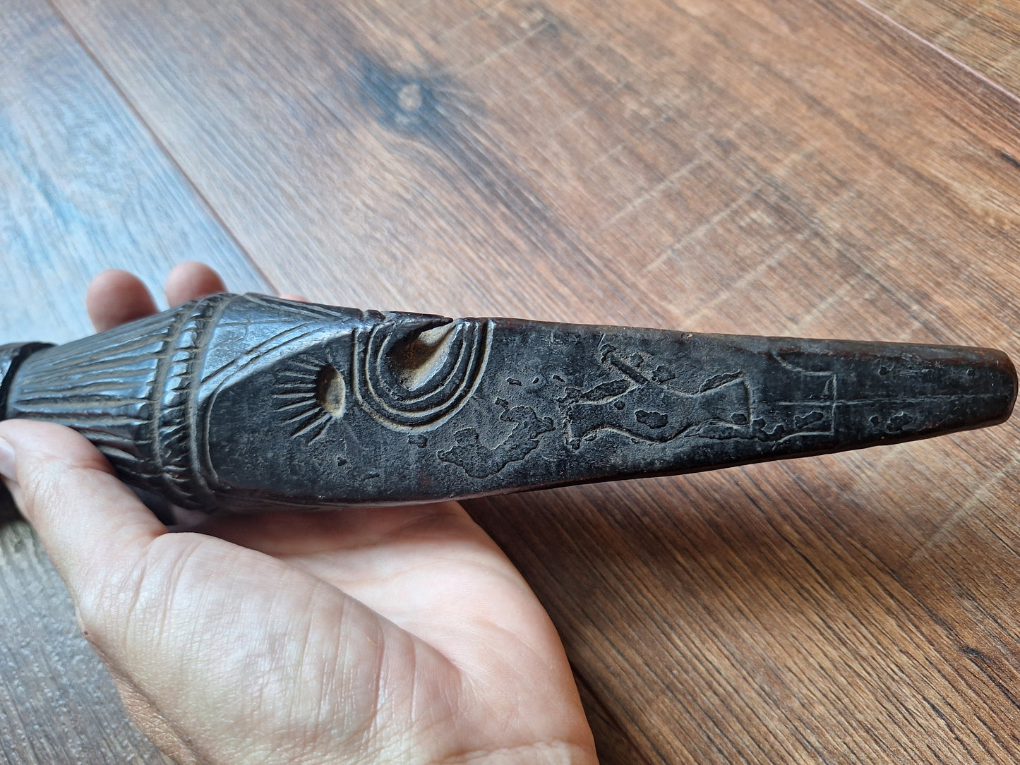 Antique Nepalese dhyangro drum handle #3