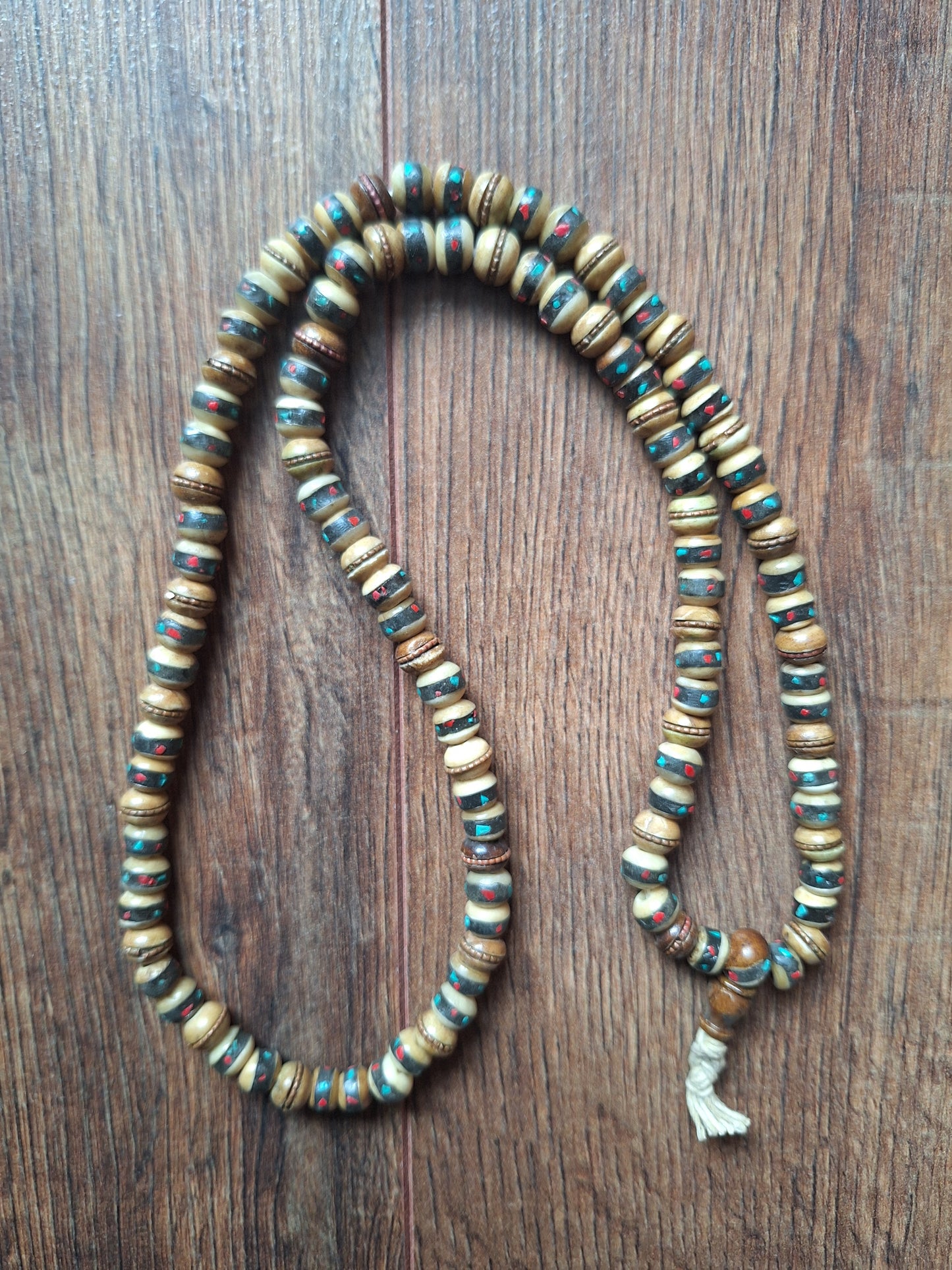 Vintage Tibetan yak bone mala