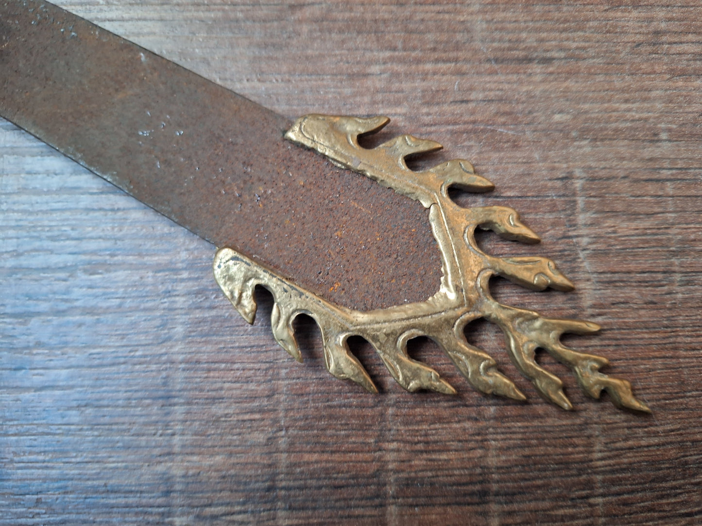 Vintage Tibetan iron and brass khadga #2