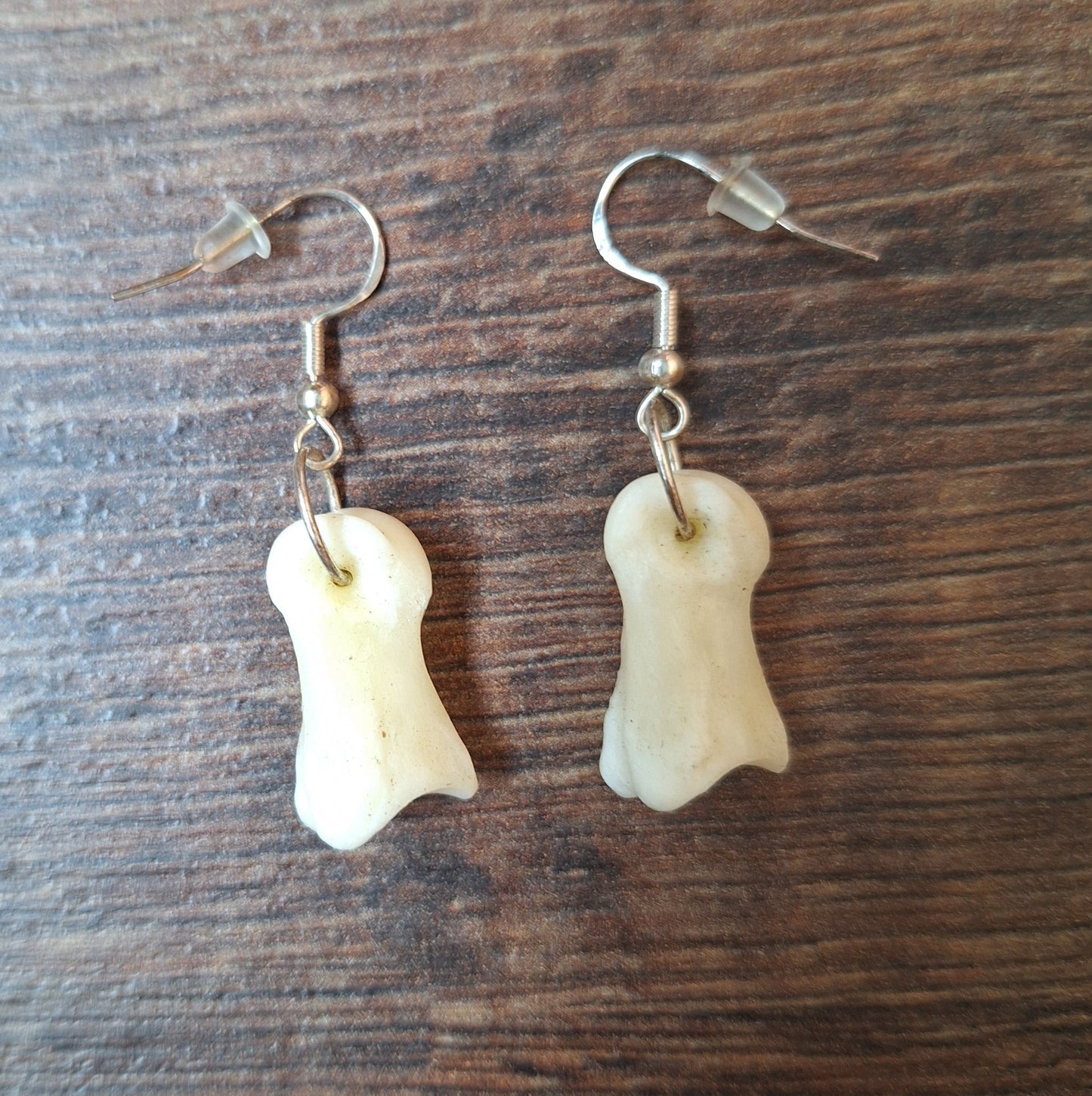Roe deer foot bones amulet earrings