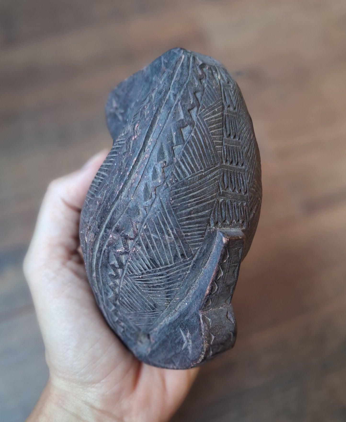 Old Nepalese wooden bird figurine