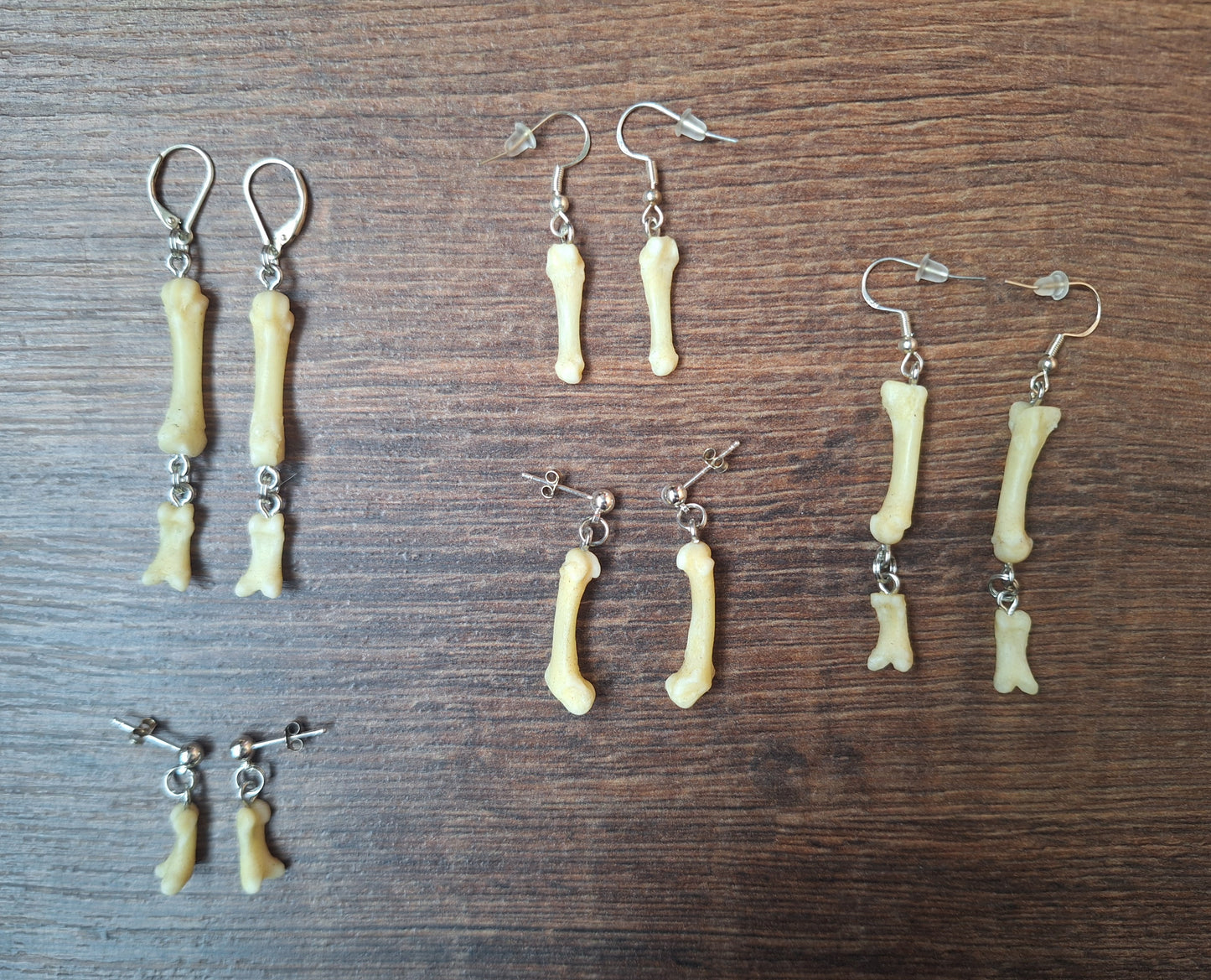 Badger foot bones amulet earrings