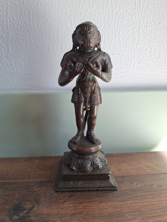 Vintage bronze Hanuman statue #2