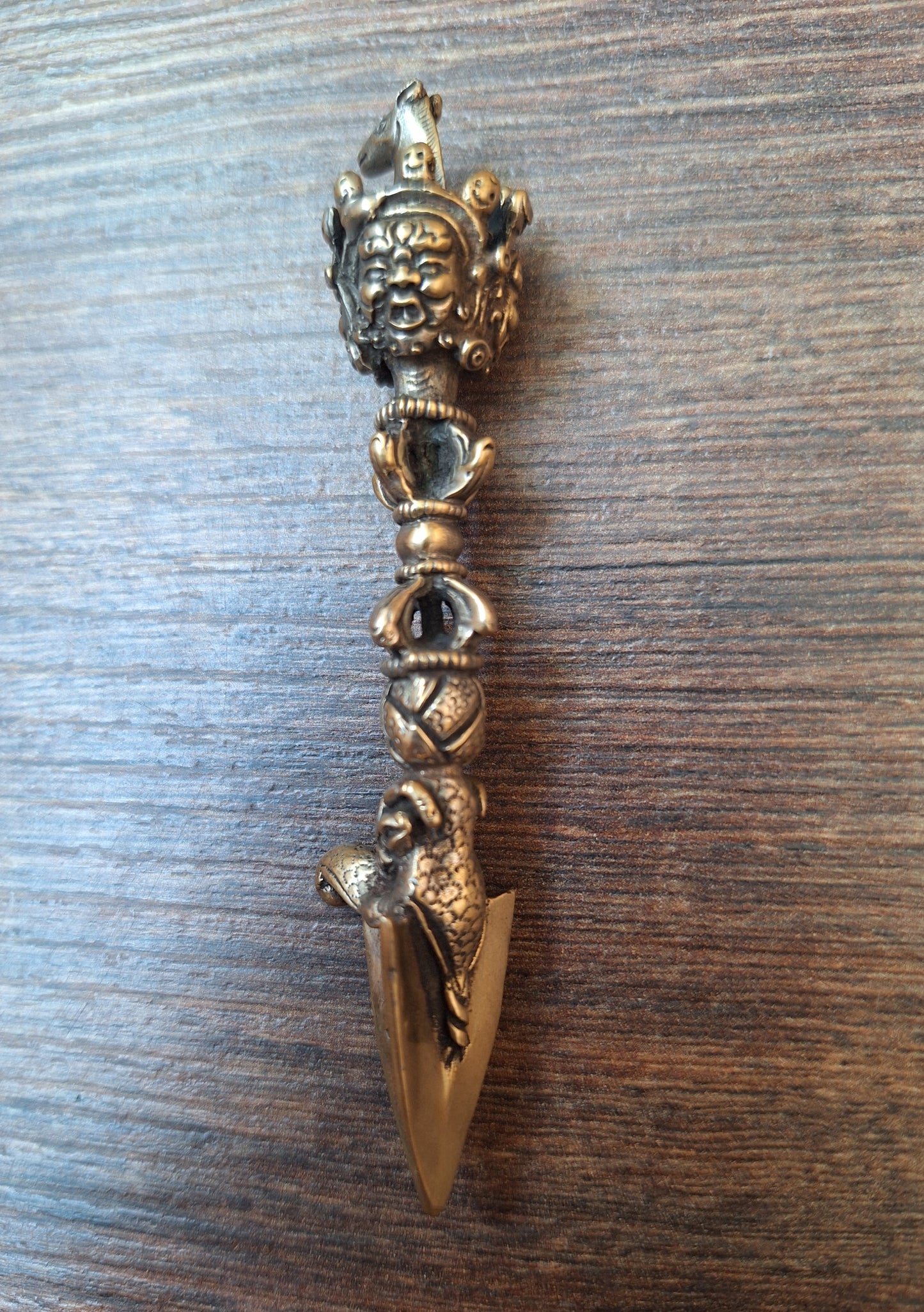 Small brass phurba