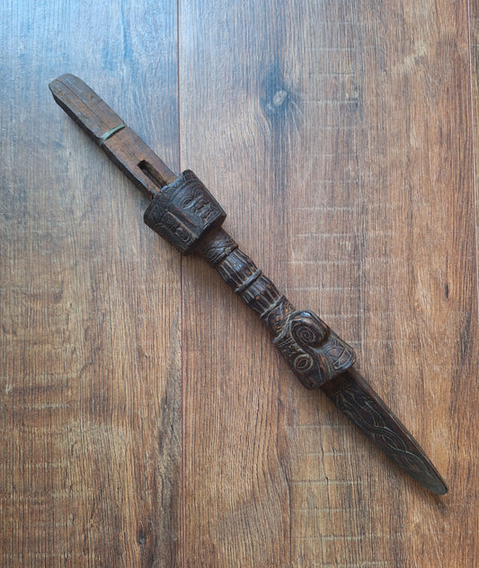 Vintage Nepalese dhyangro drum handle #2