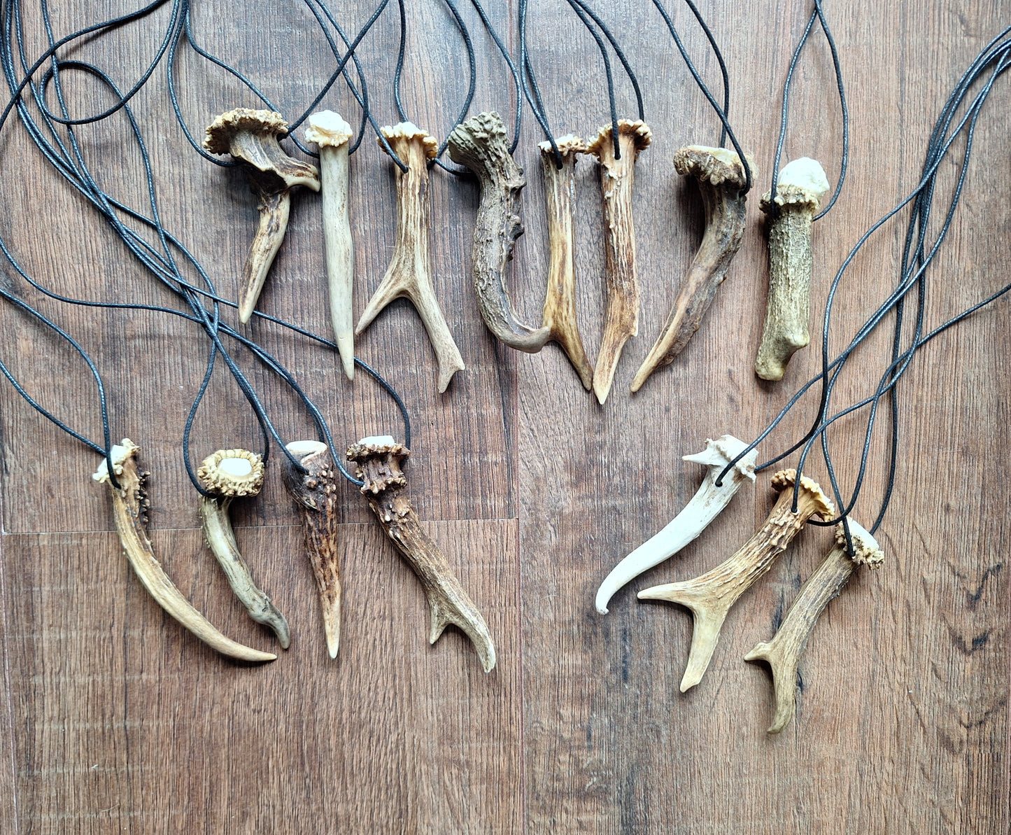 Roe deer antler necklaces
