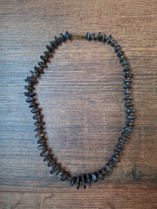 Vintage blue agate necklace