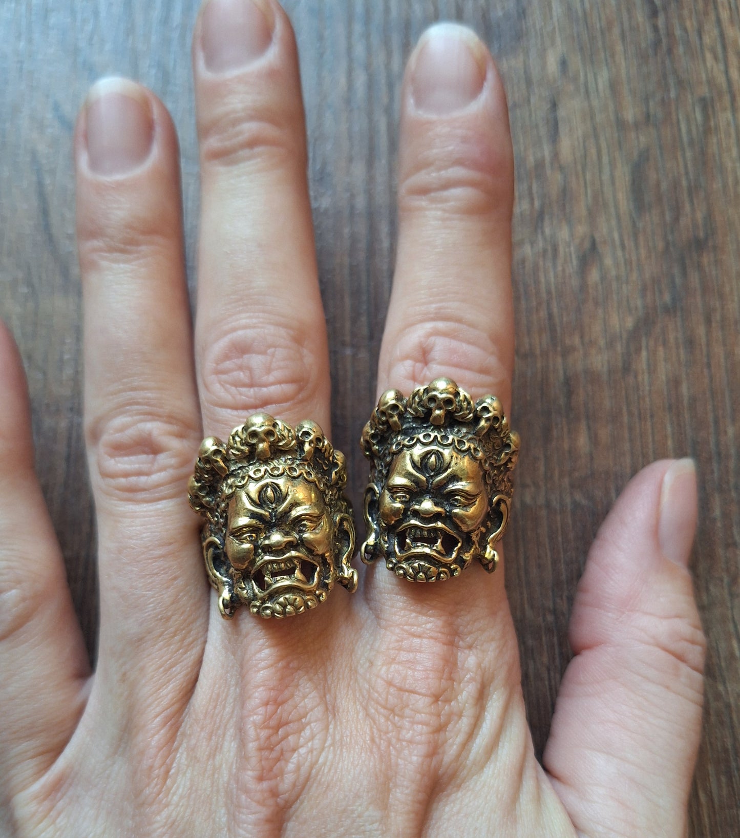 Brass Mahakala ring