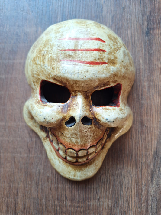 Vintage wooden Citipati skull mask