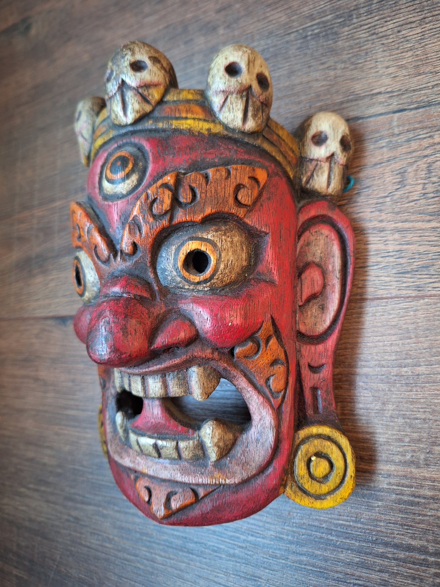 Vintage wooden Mahakala mask #10