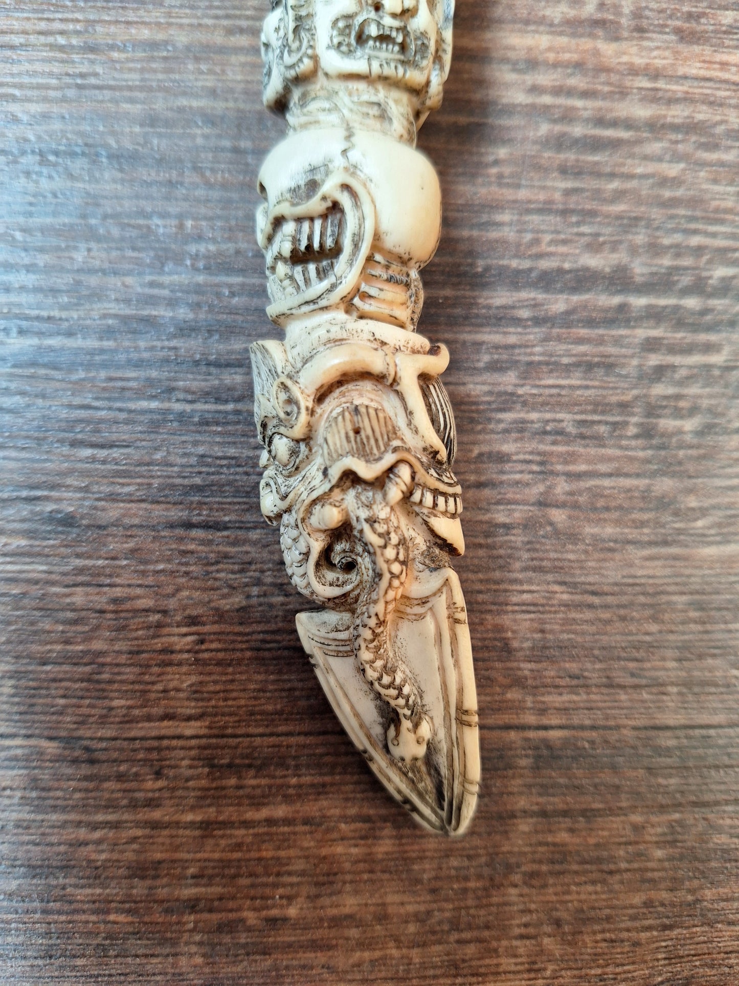 Vintage antler carved phurba