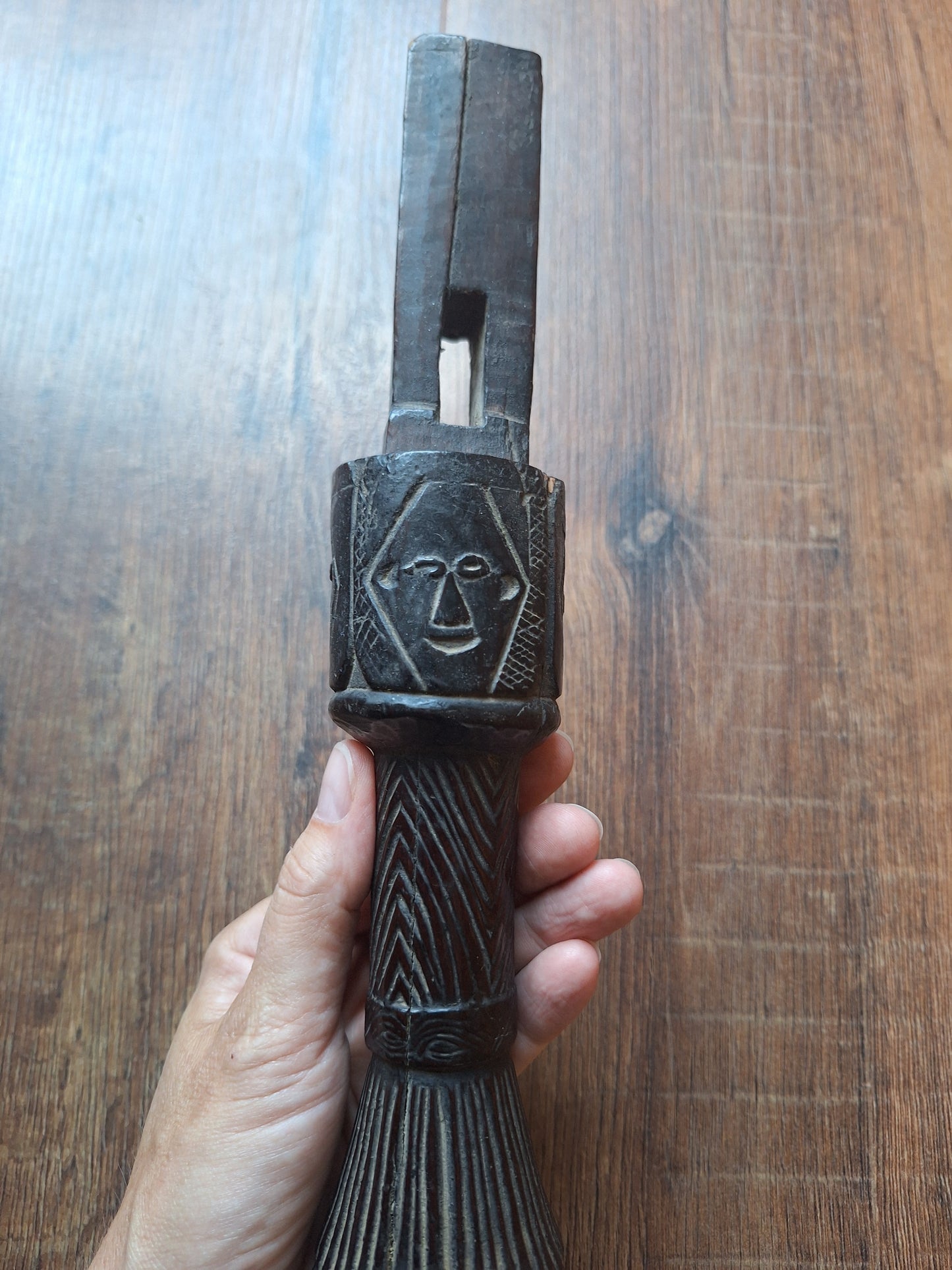 Antique Nepalese dhyangro drum handle #3