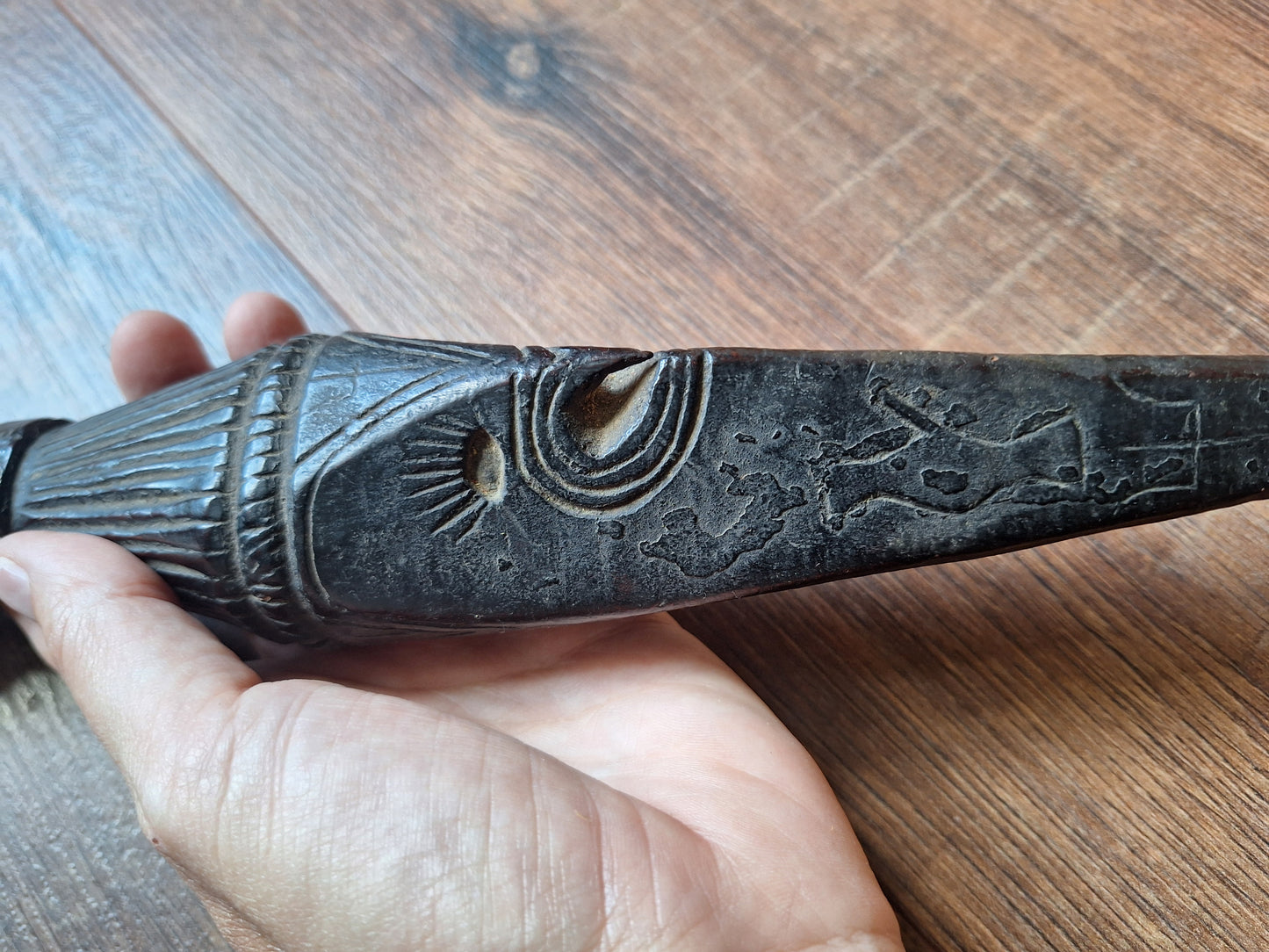 Antique Nepalese dhyangro drum handle #3