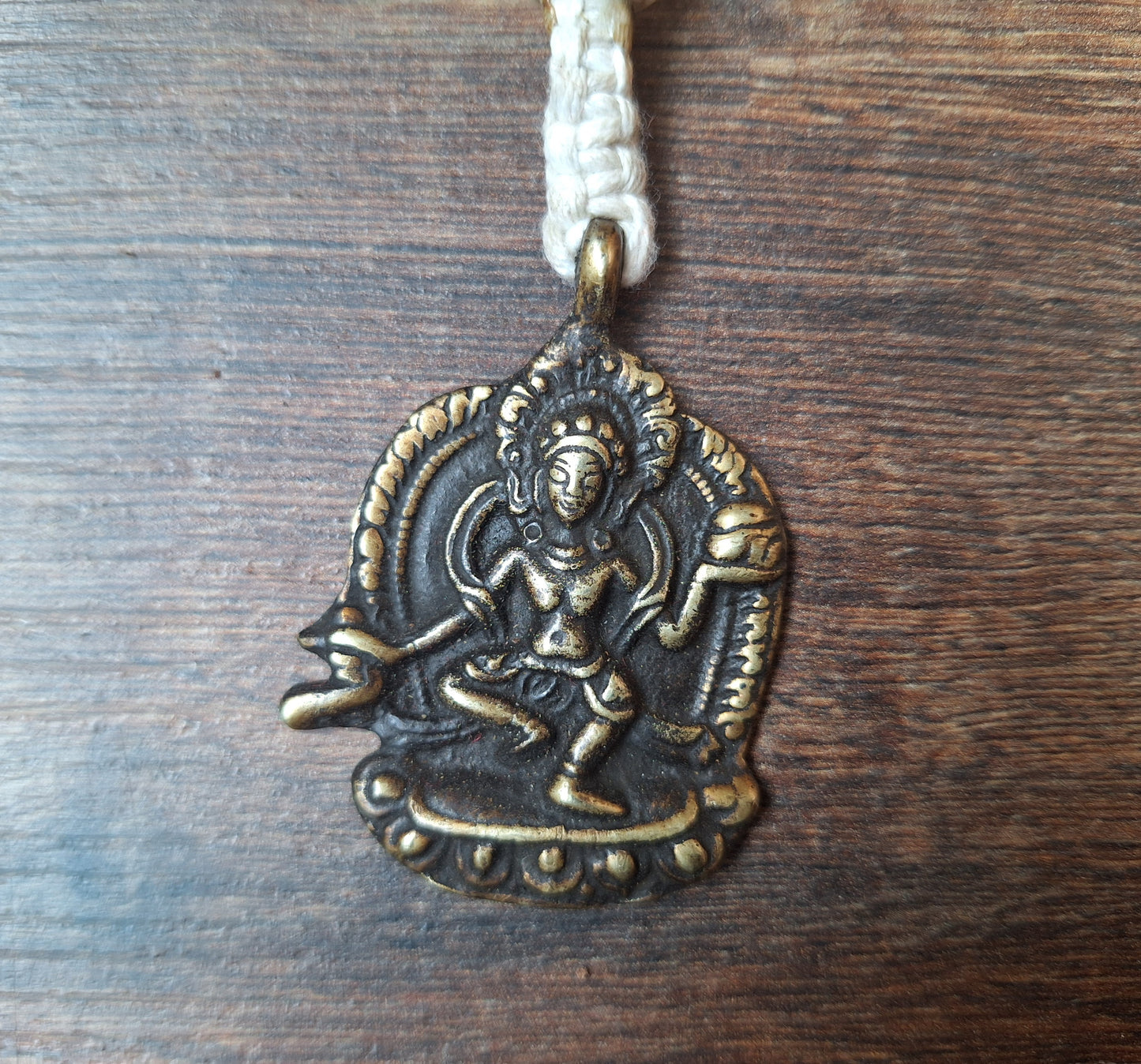 Vintage Nepalese rudraksha mala with Vajravarahi pendant