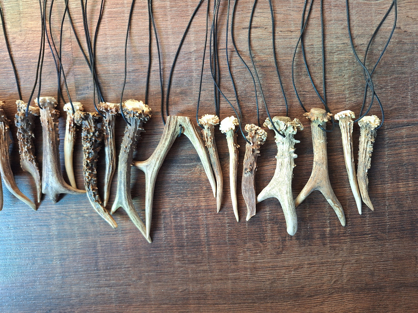 Roe deer antler necklaces