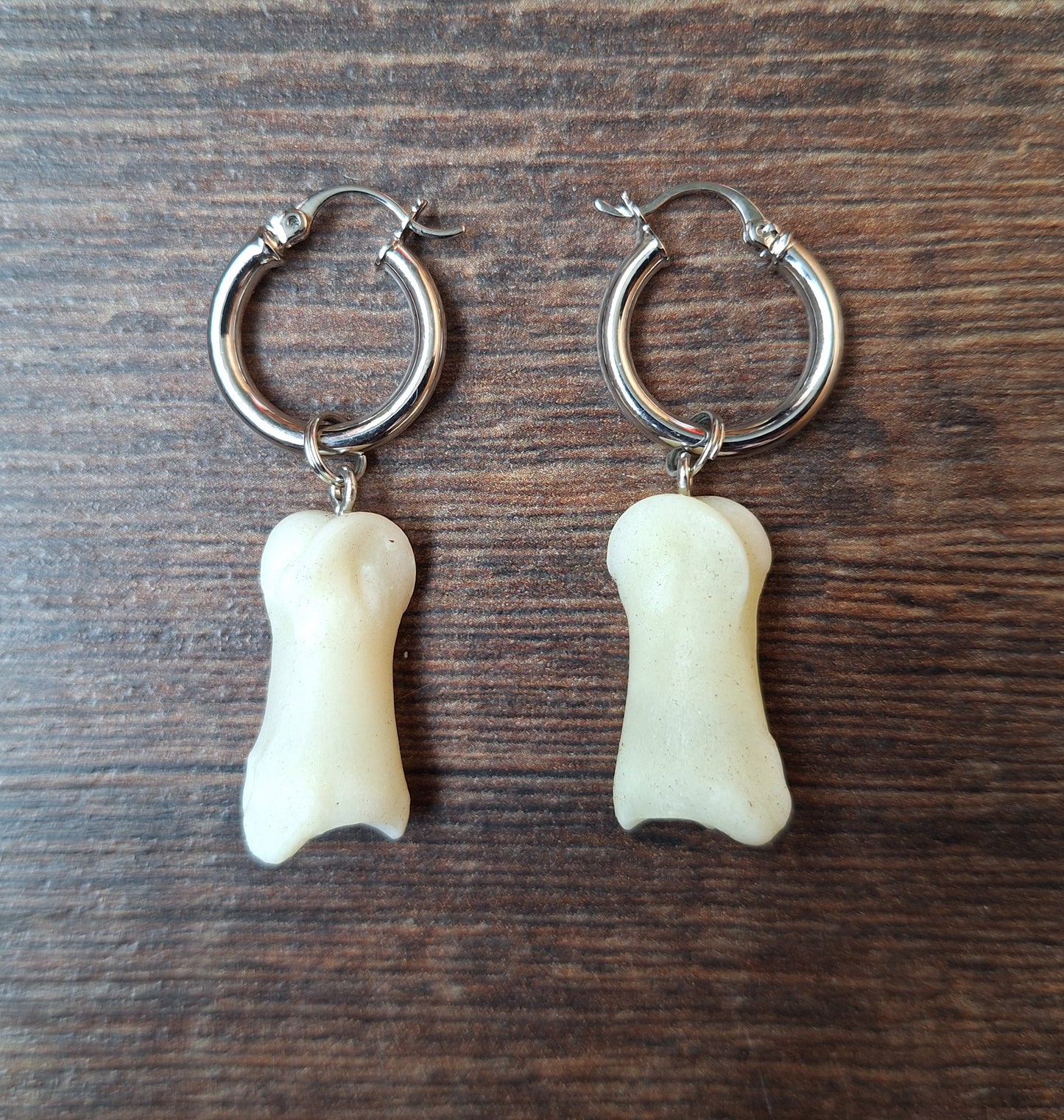 Roe deer foot bones amulet earrings