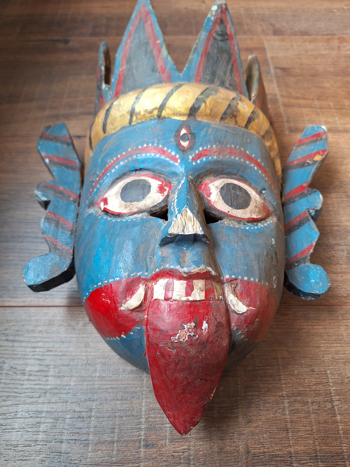 Vintage wooden Kali mask