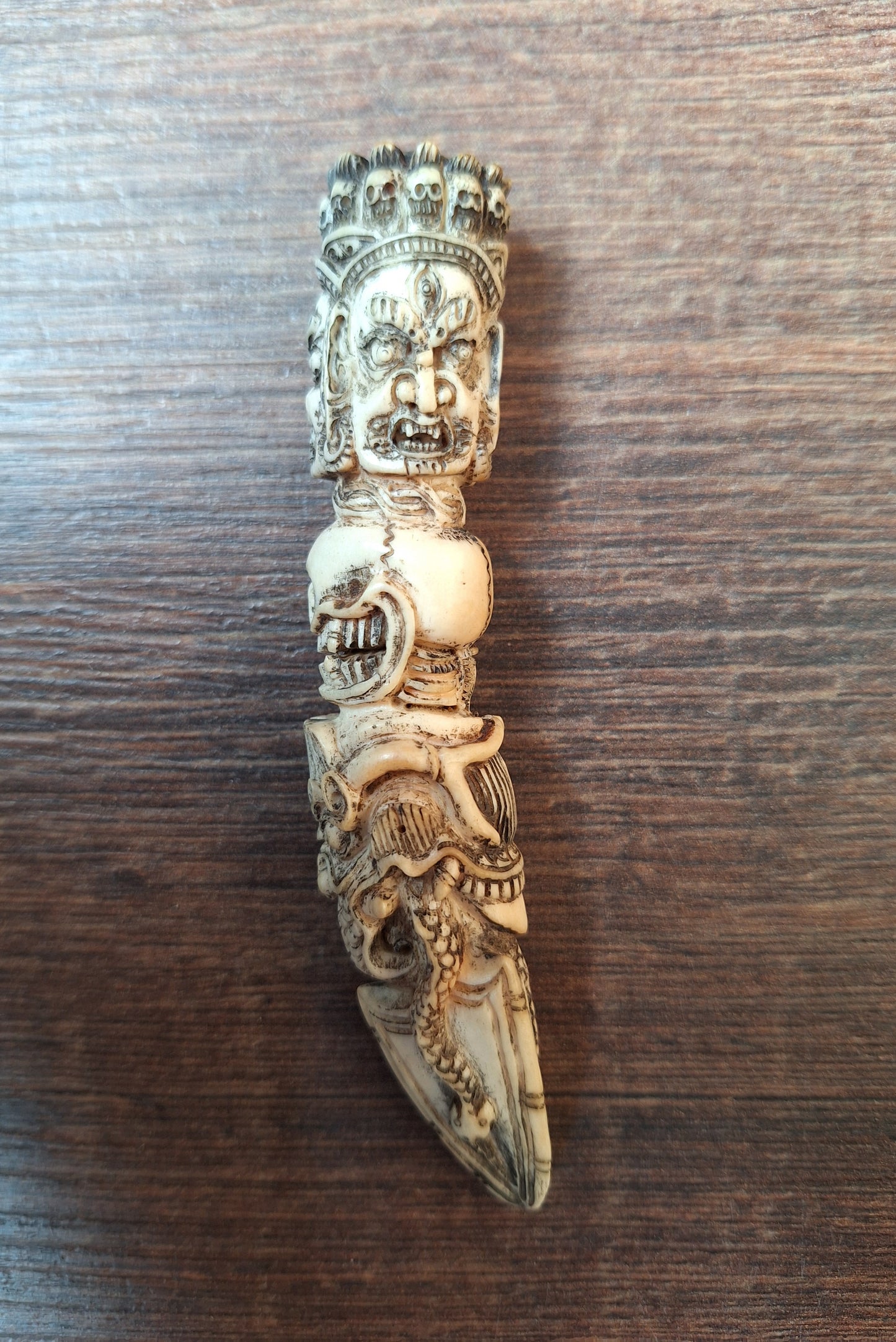 Vintage antler carved phurba