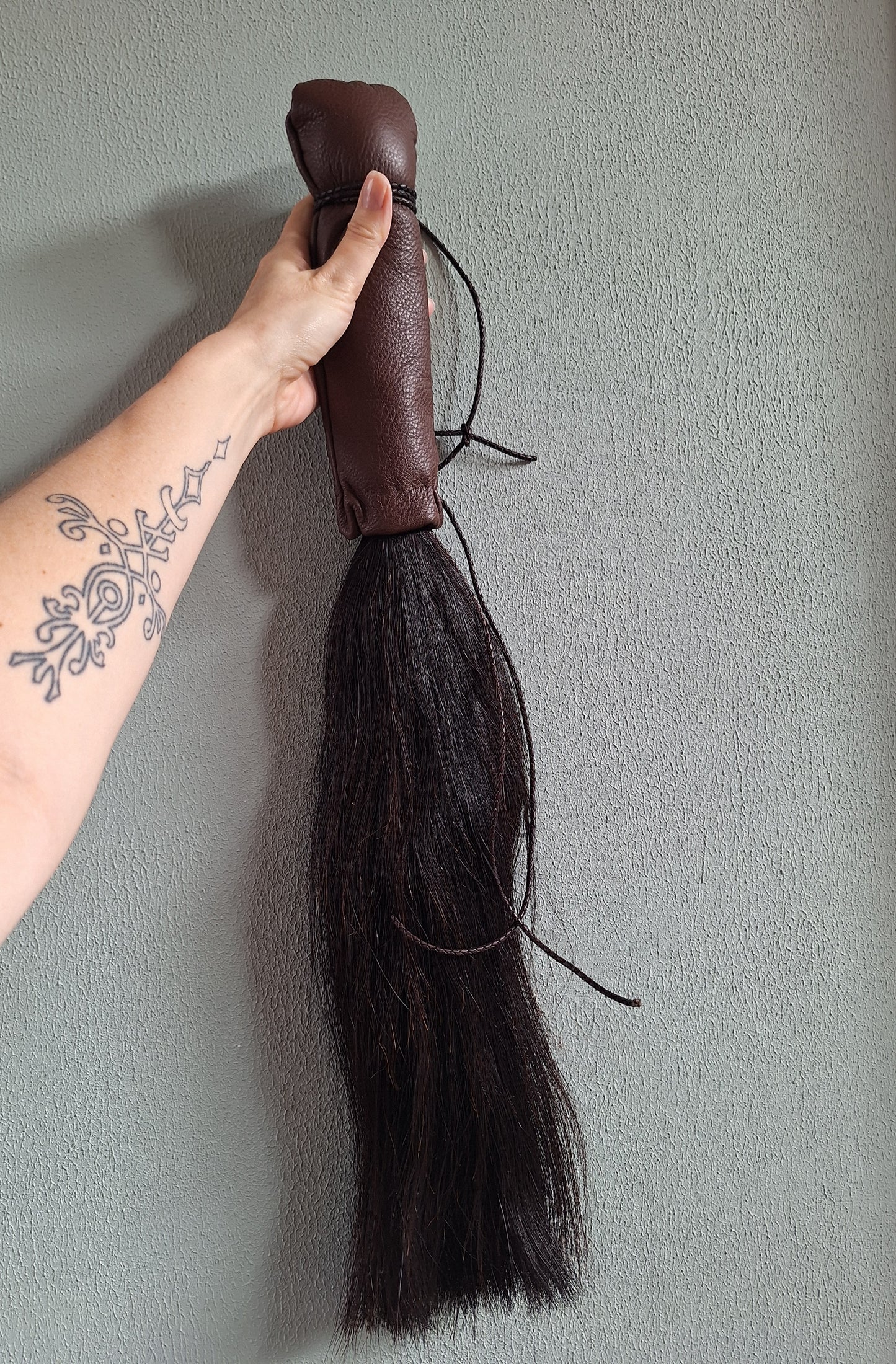Horse tail shamanic whip