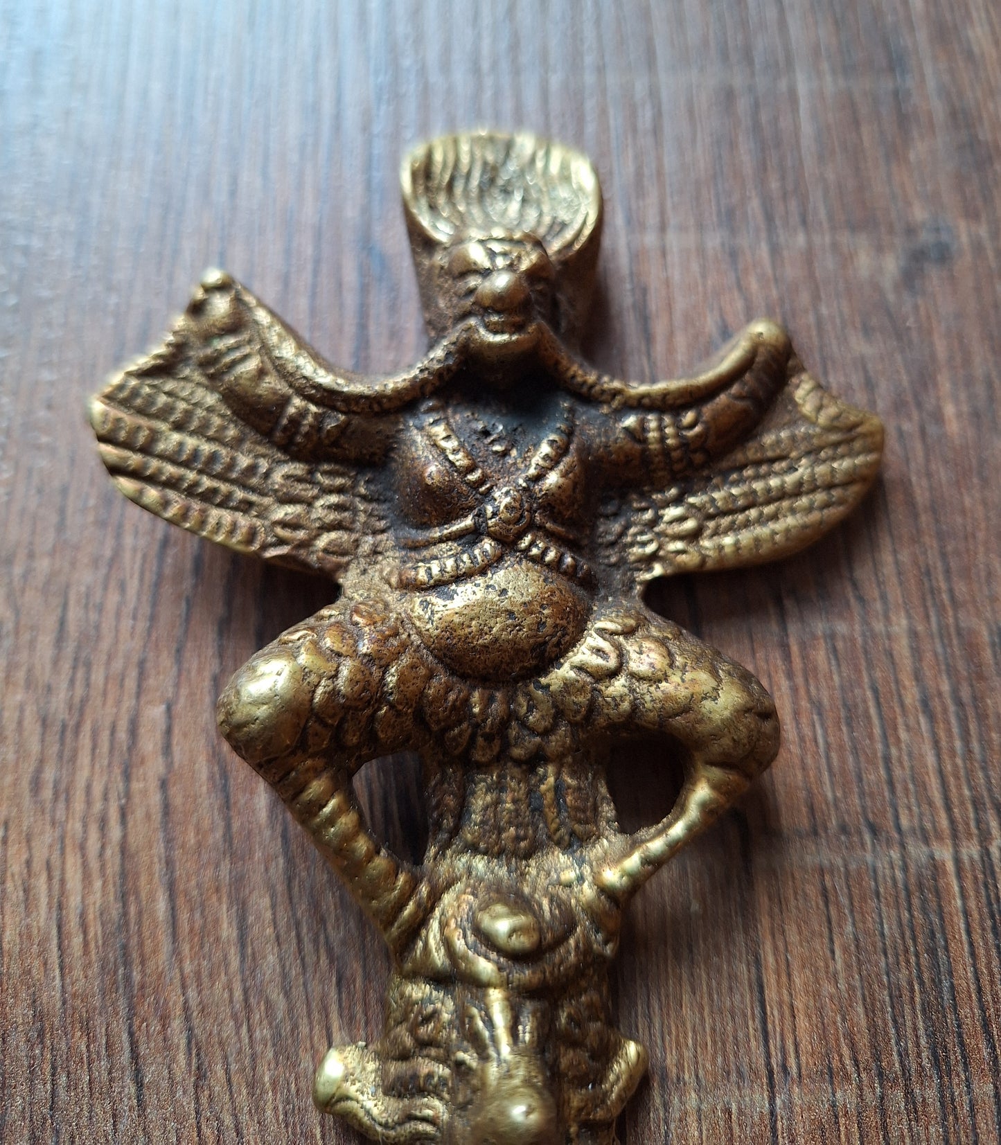 Vintage brass Garuda phurba #2