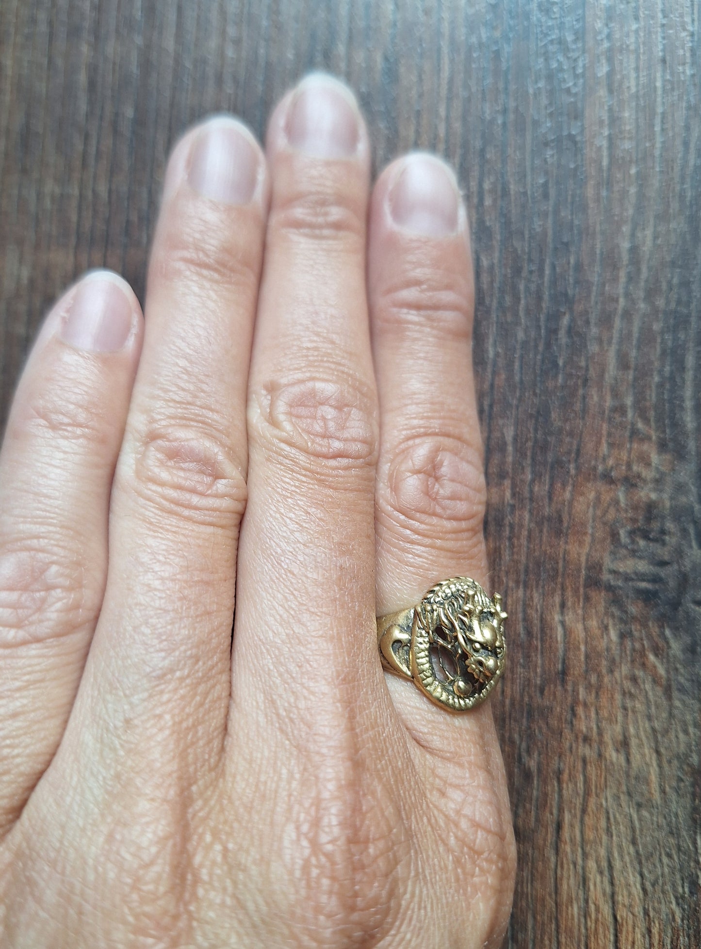 Brass ring Dragon