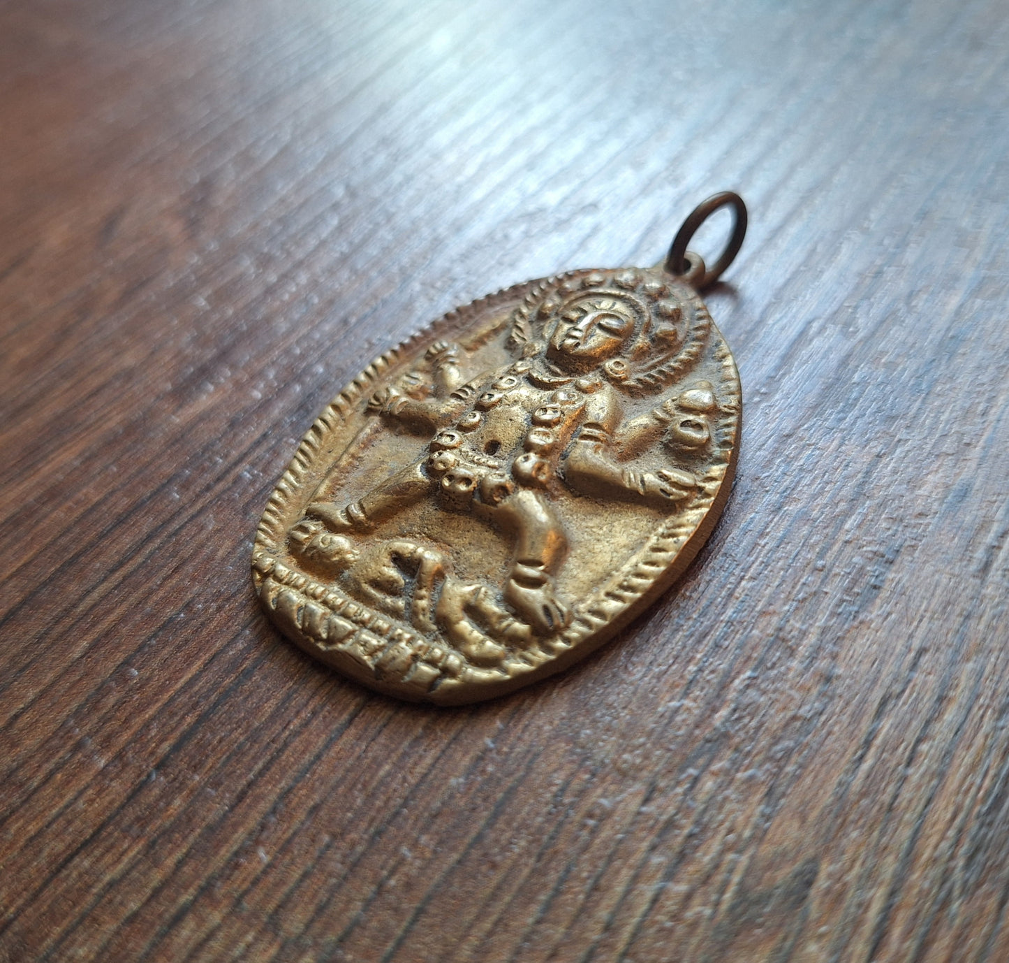 Vintage brass pendant Kali