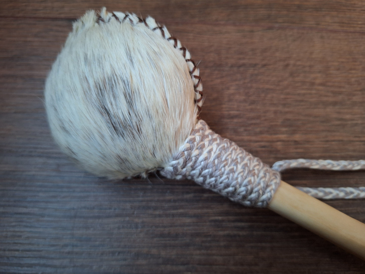 Horse hide and red deer leg bone rattle