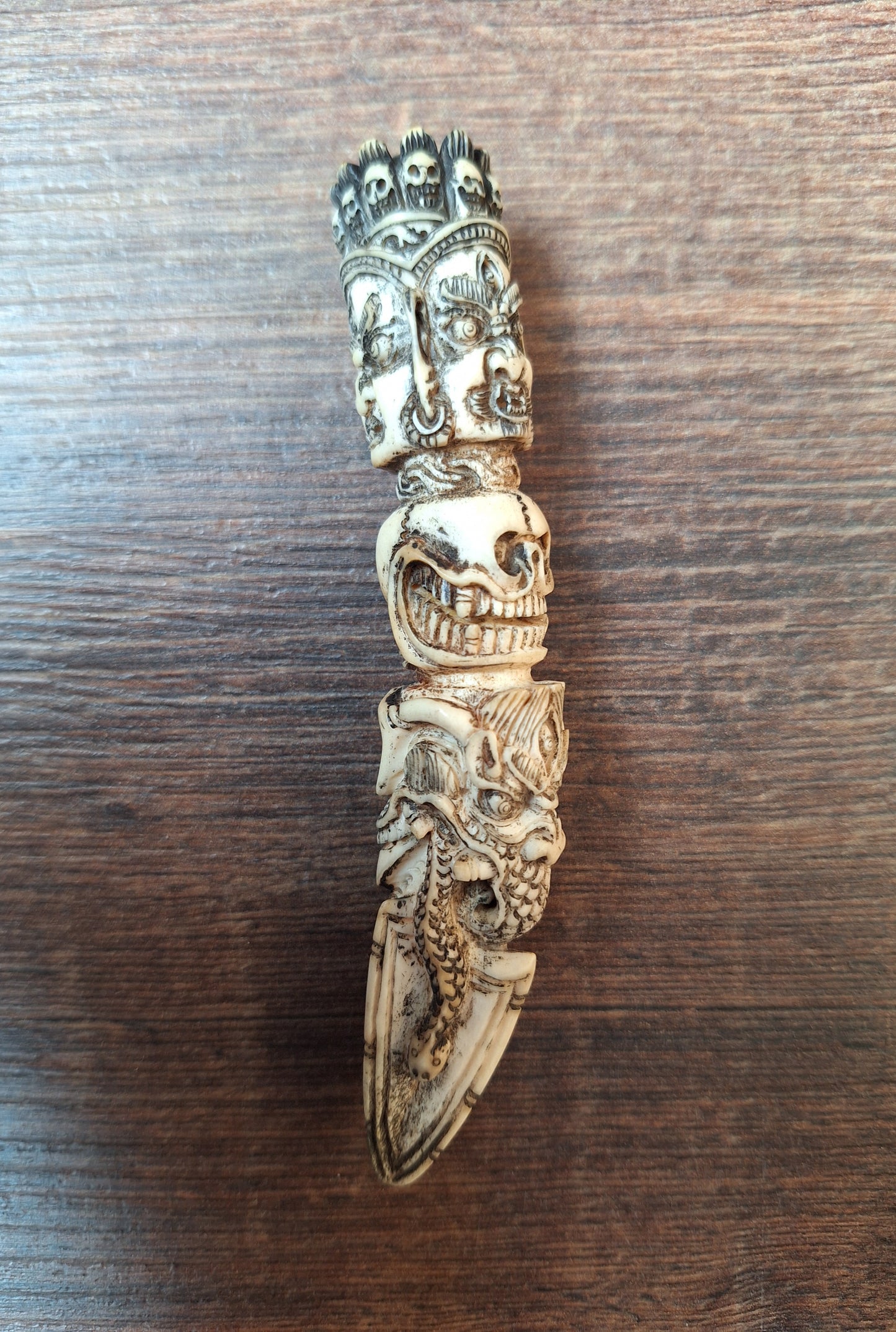 Vintage antler carved phurba