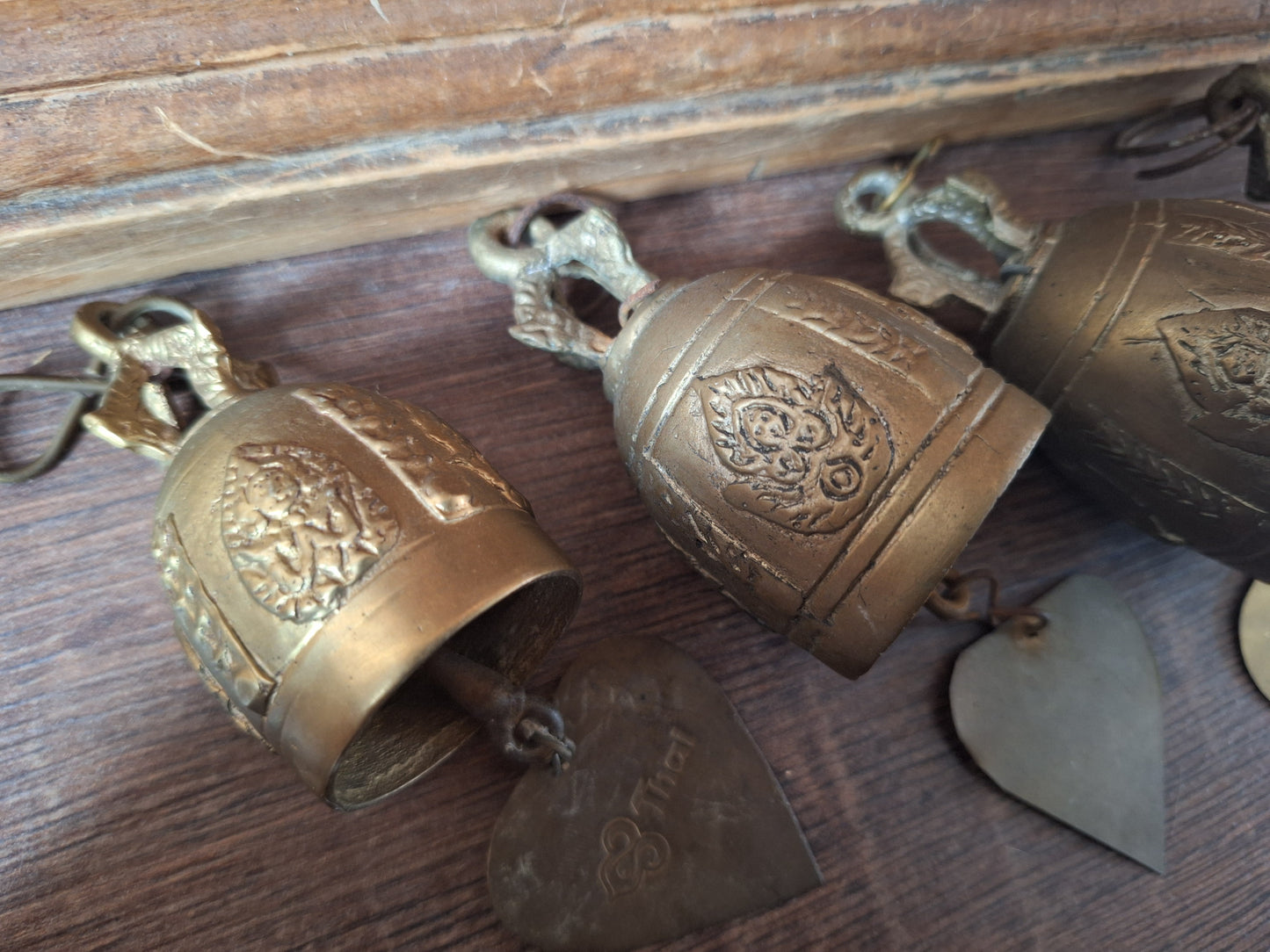 Vintage Thai Buddhist temple bells, set of 4