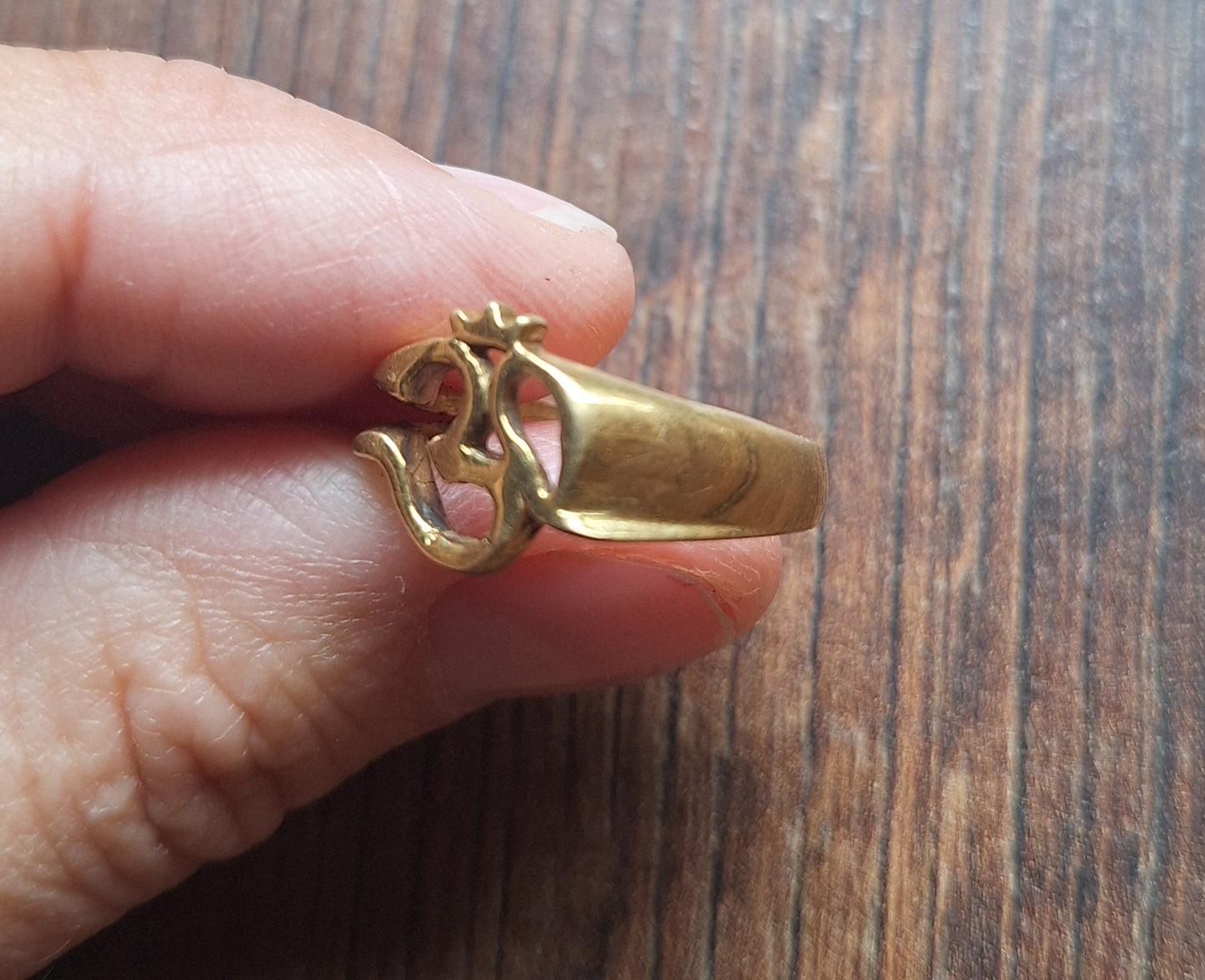 Brass ring Aum