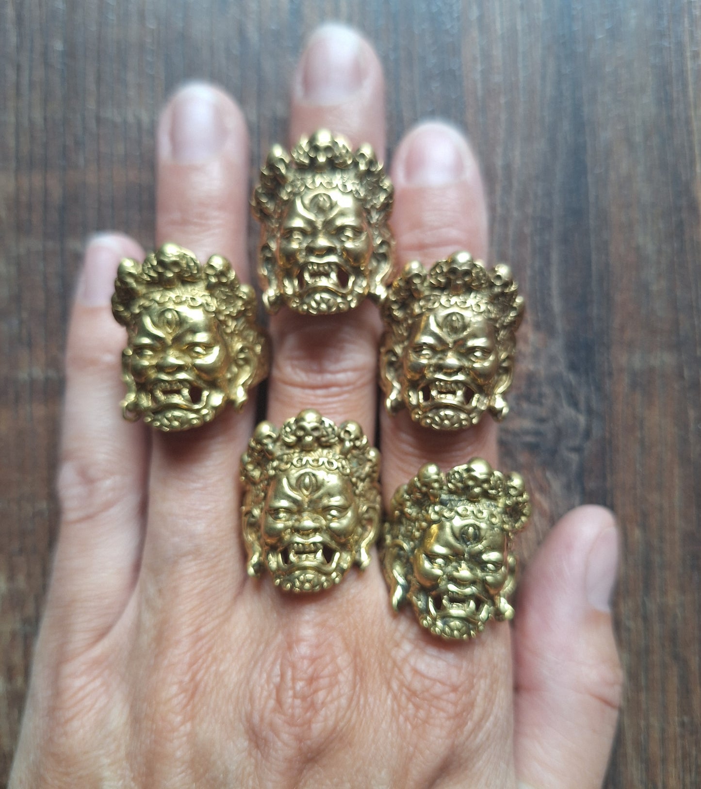 Brass ring Mahakala