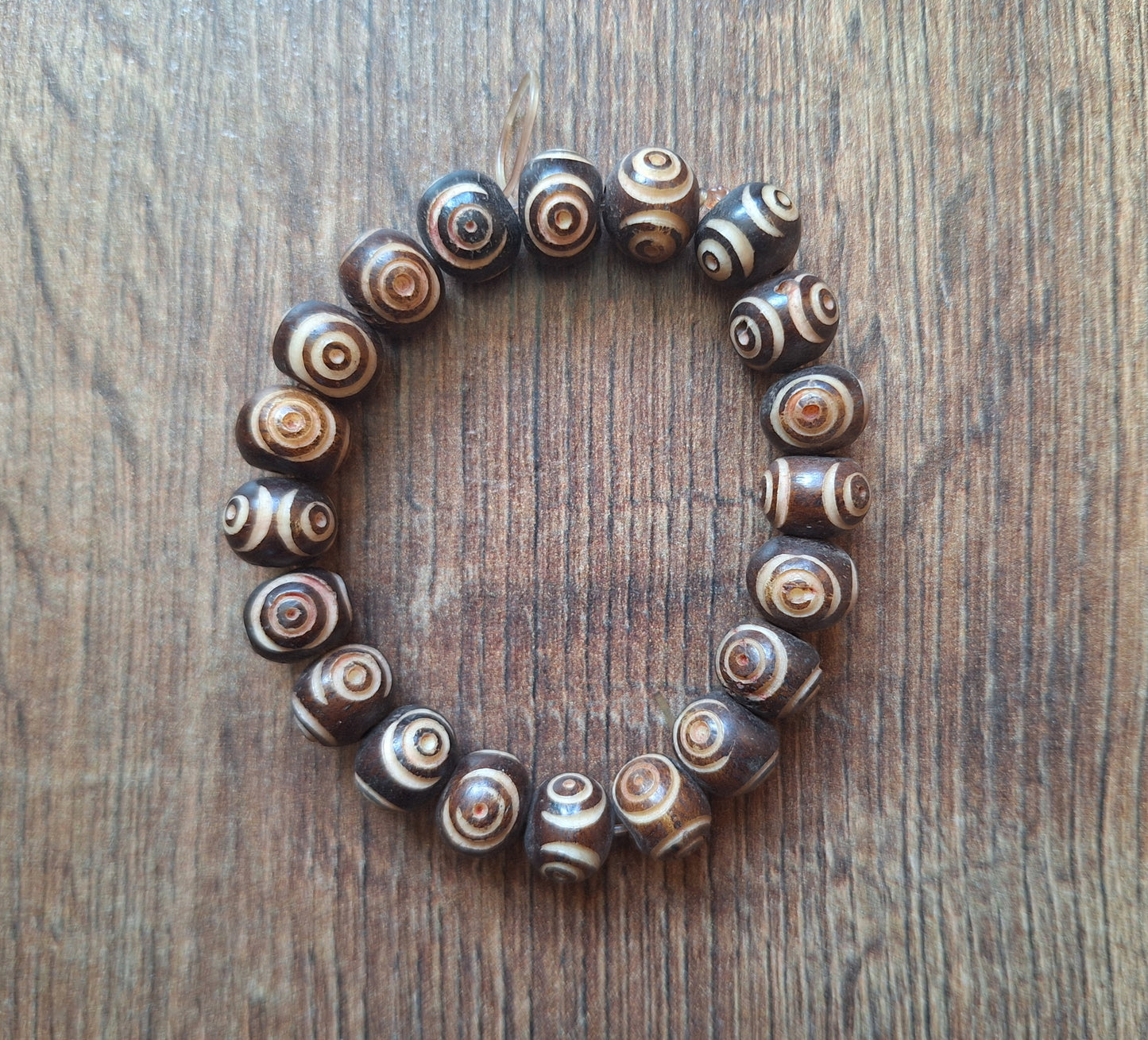 Vintage yak bone bracelets, crafting project