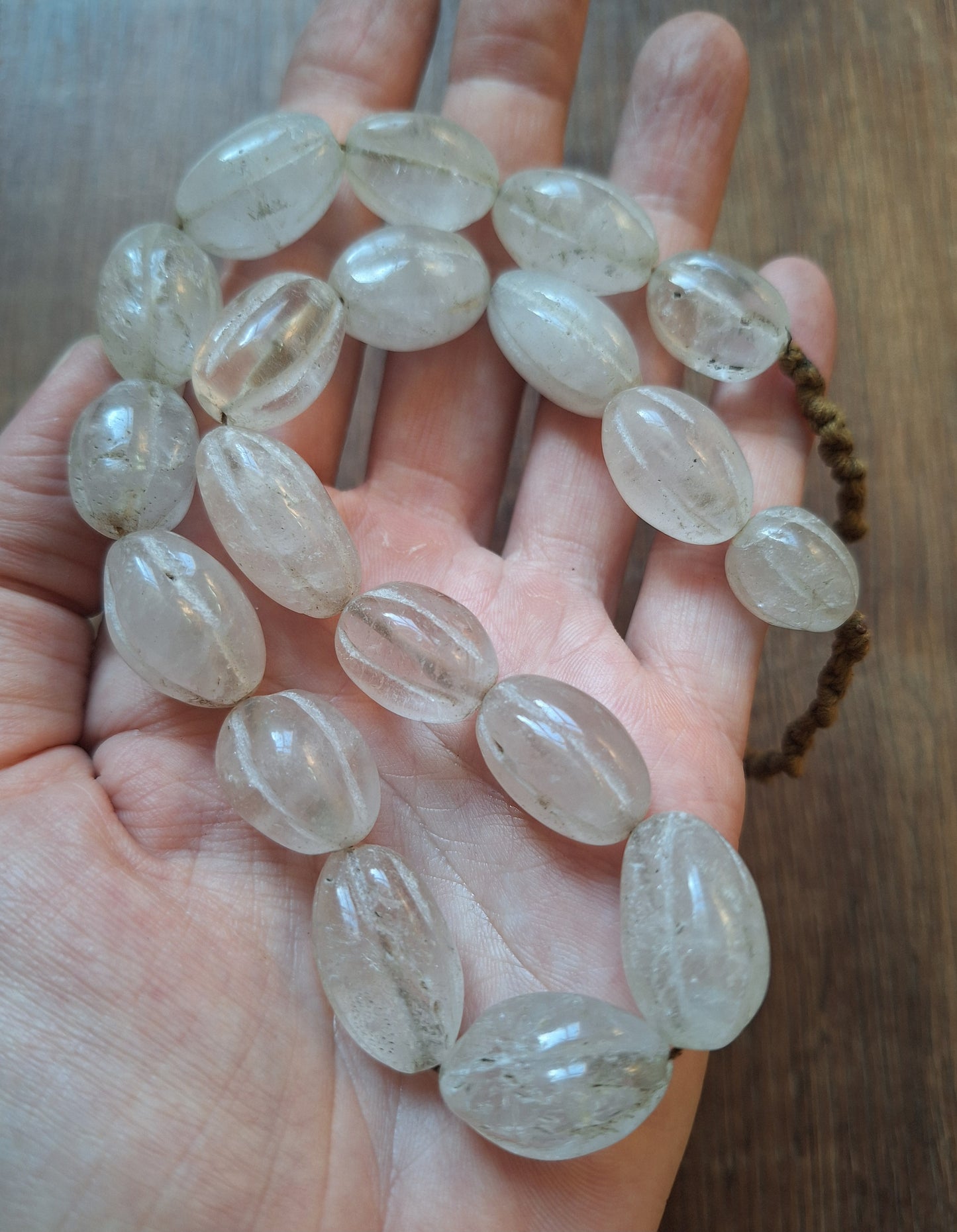 Vintage Himalayan quartz crystal necklace