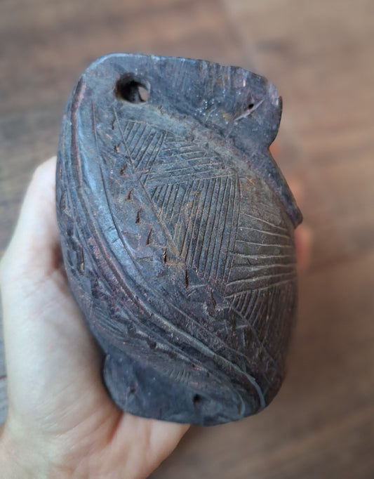 Old Nepalese wooden bird figurine