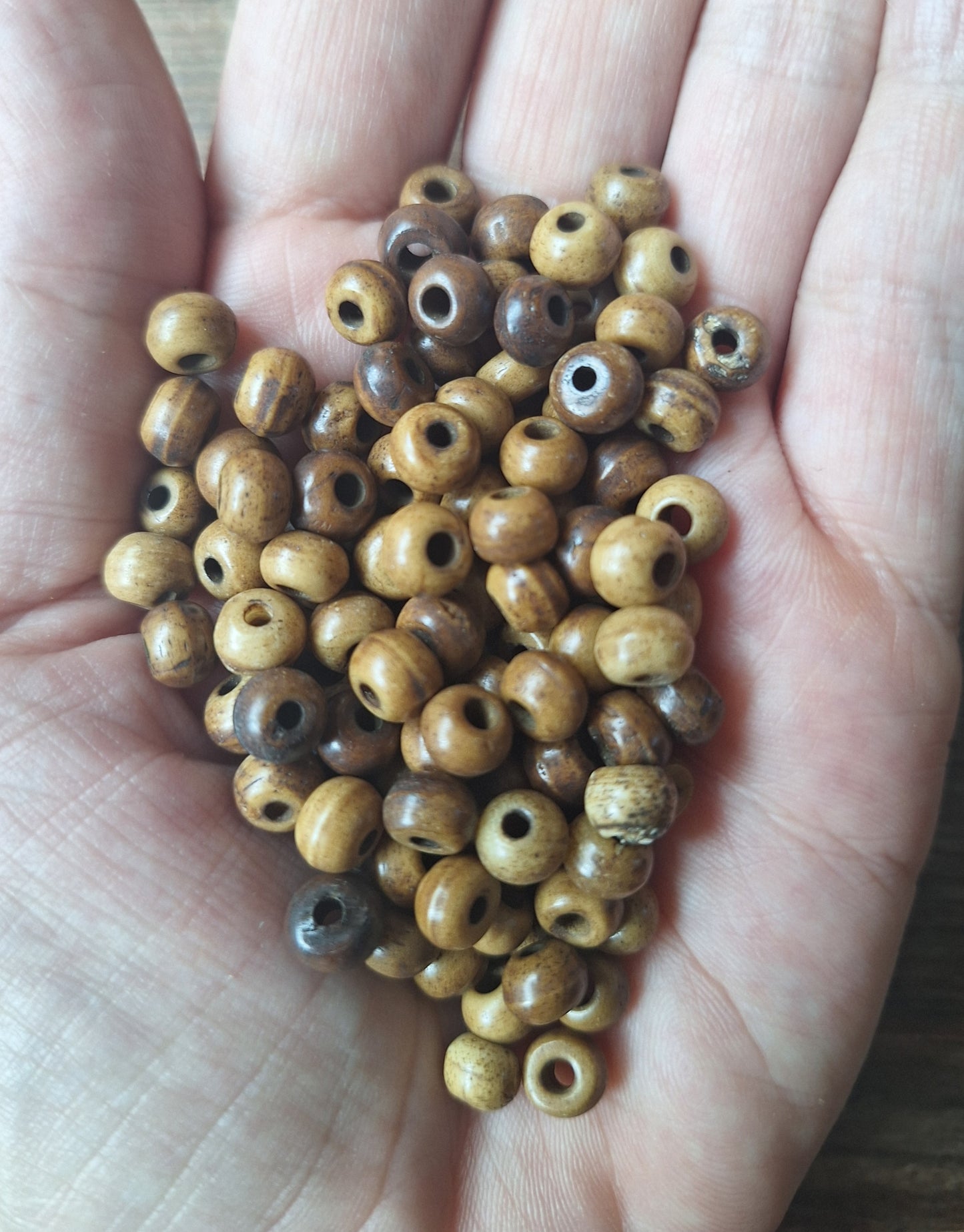Vintage yak bone beads, set of 50