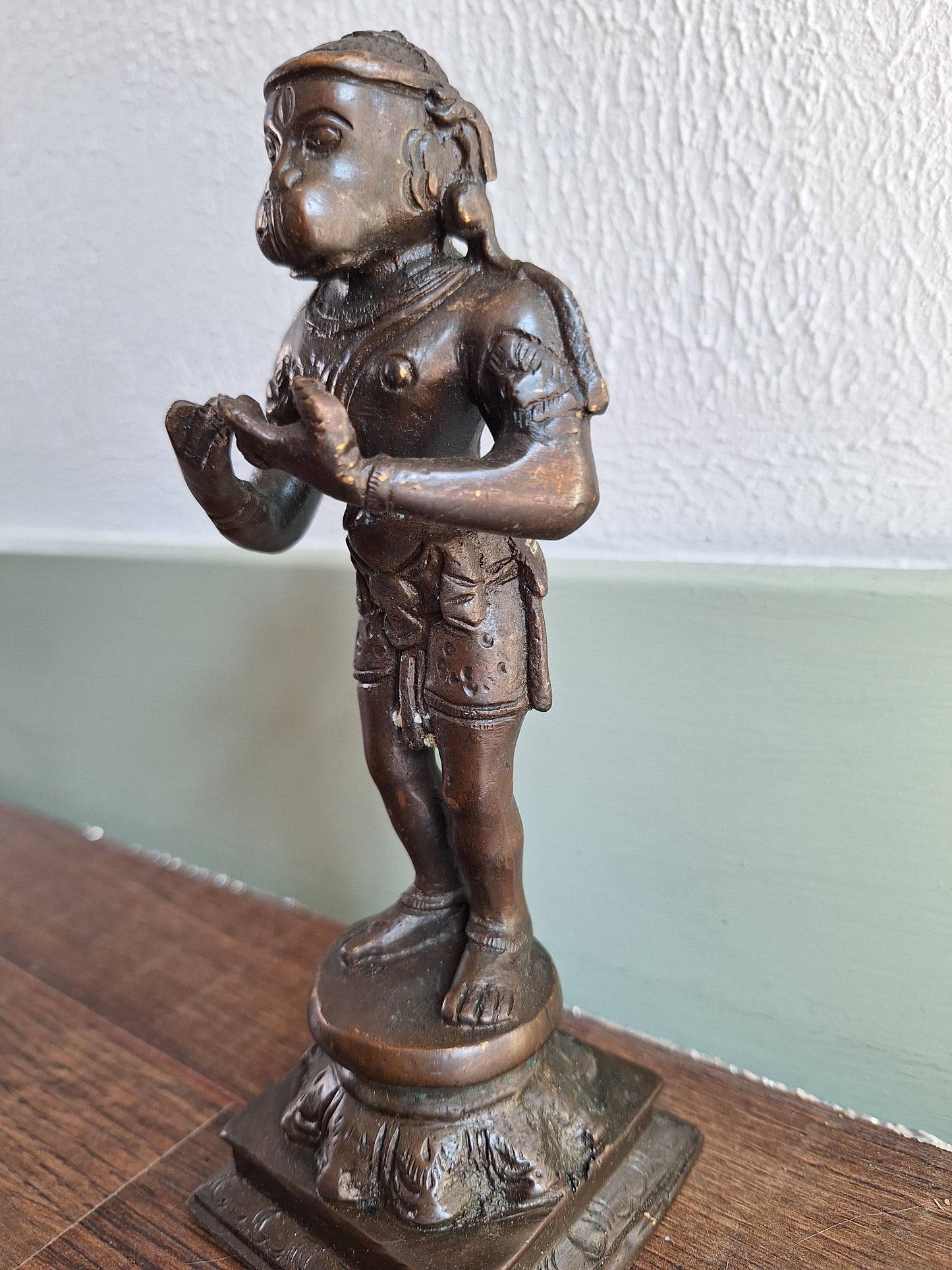Vintage bronze Hanuman statue #2