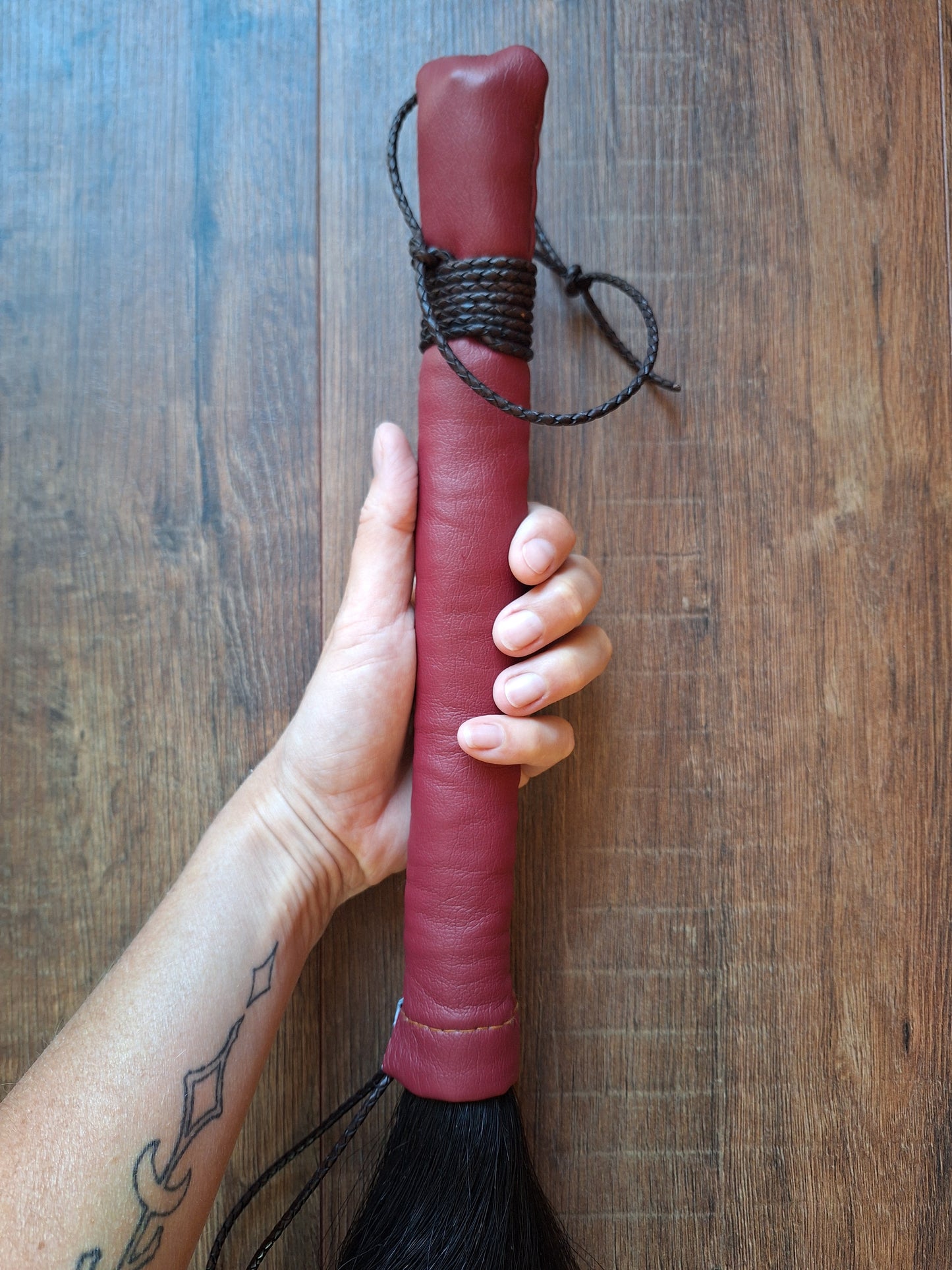 Horse tail shamanic whip