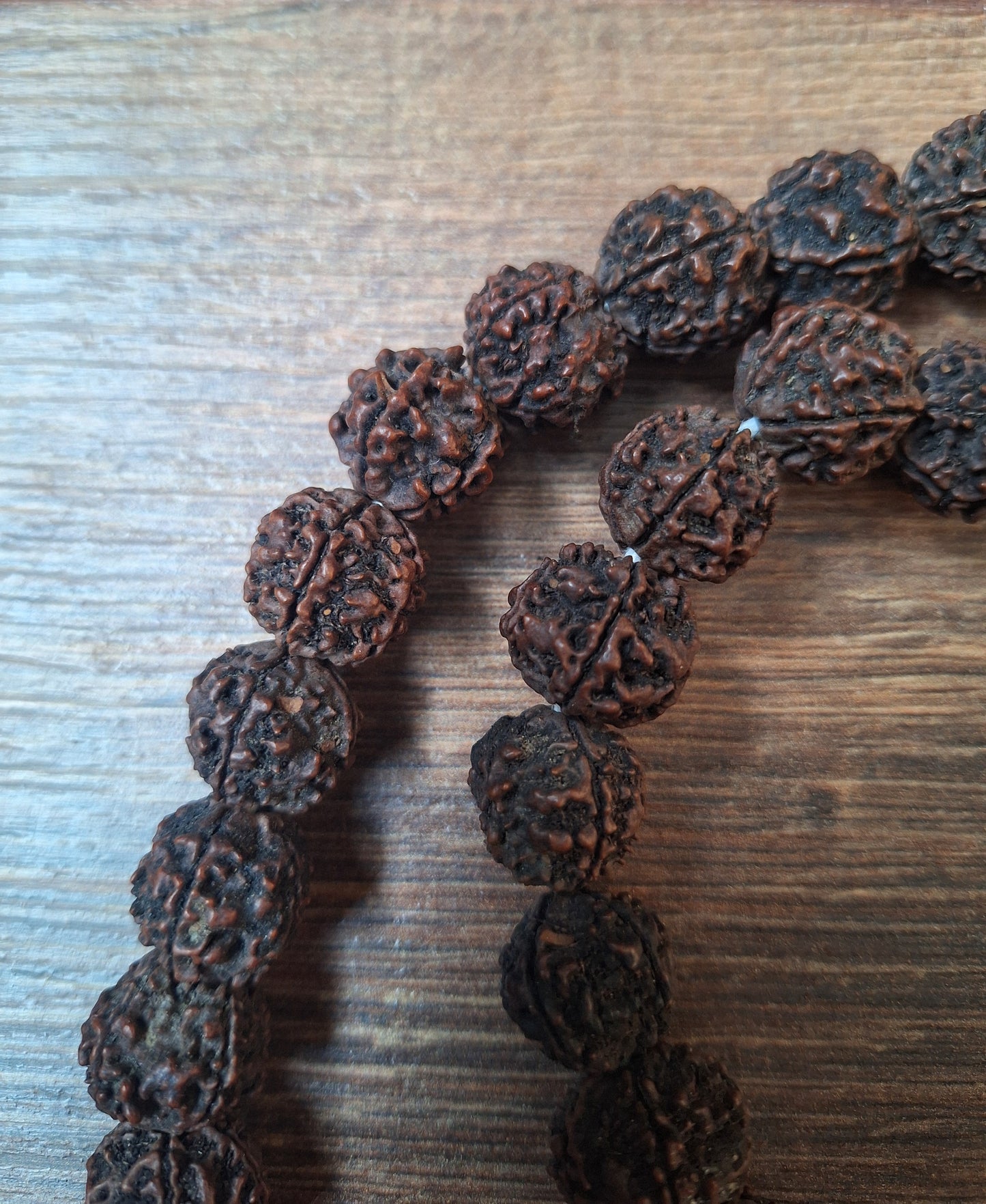 Vintage Nepalese rudraksha mala with melong Auspicious Symbols