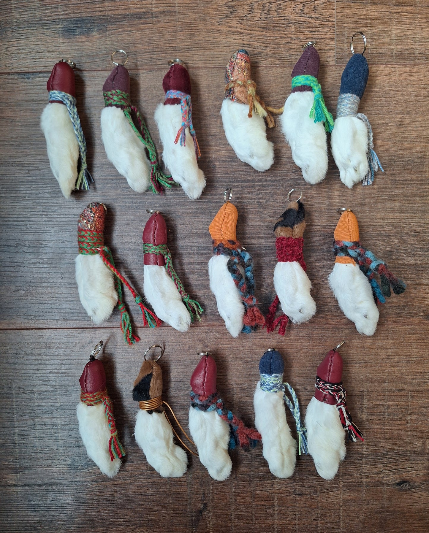 Rabbit paw pendants